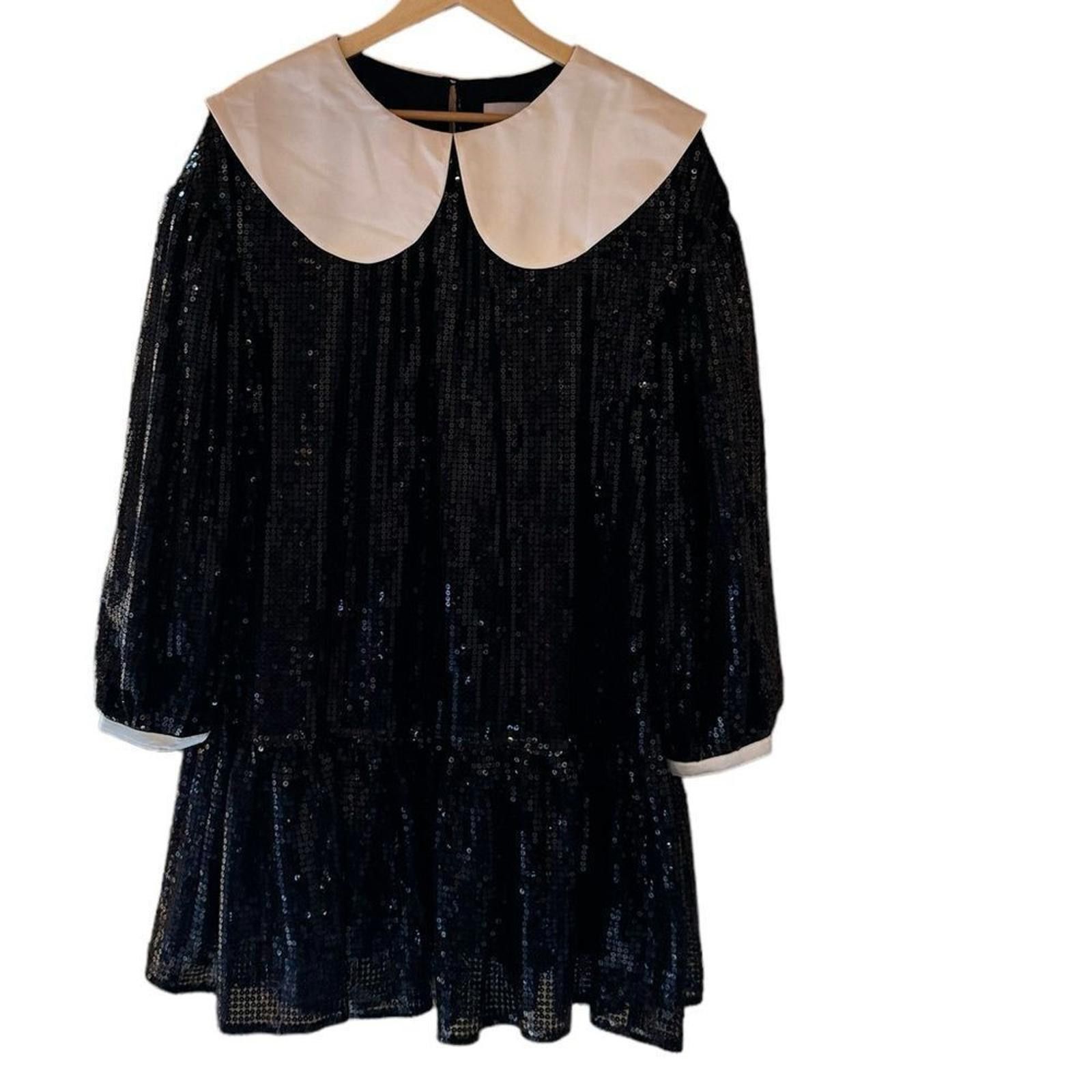 Designer NWT. Johnny Hates Jazz. Black Sequin Dress. Size Small. Size S / US 4 / IT 40 - 5 Thumbnail