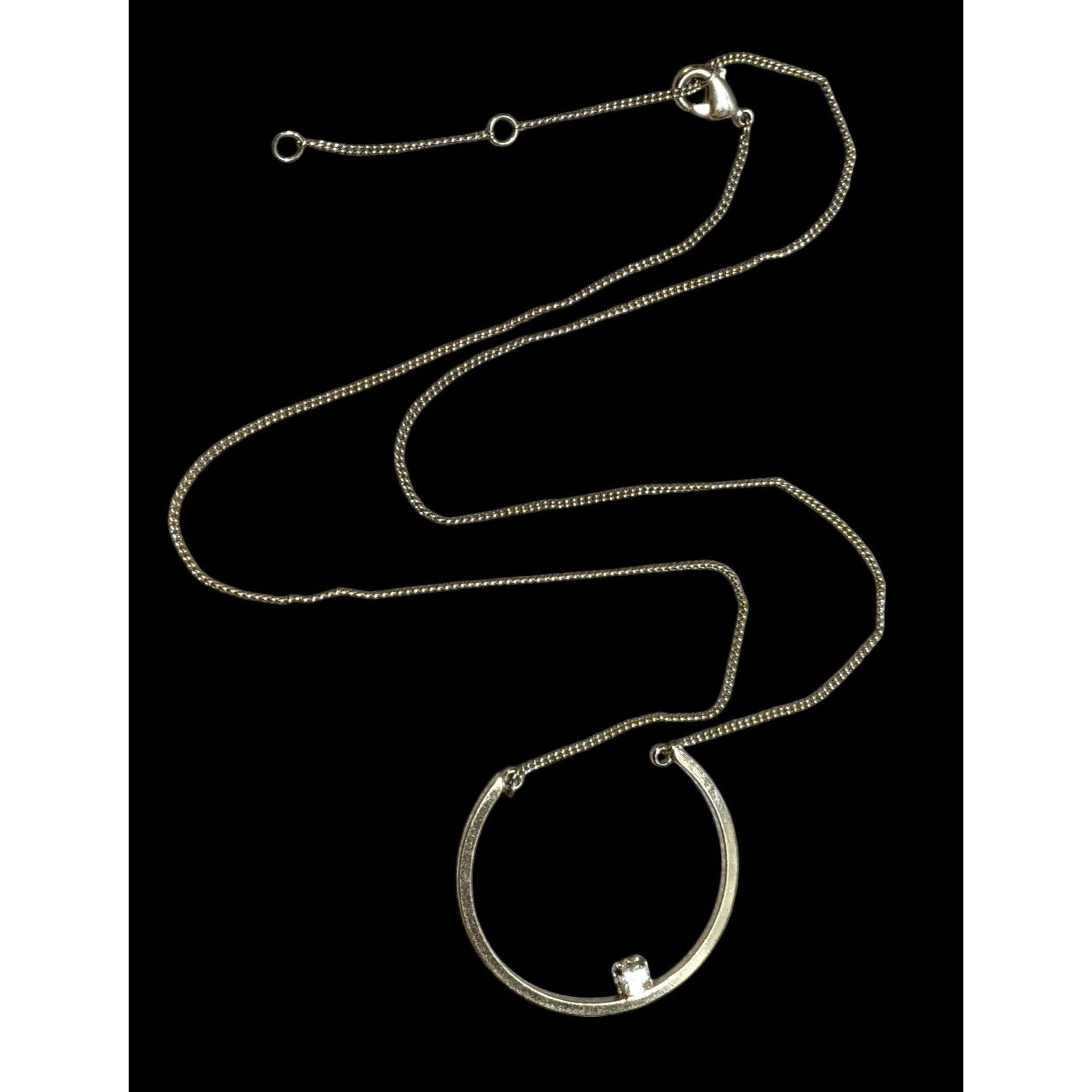 Other Retro Chic Gold Open Circle Gem Necklace Size ONE SIZE - 1 Thumbnail