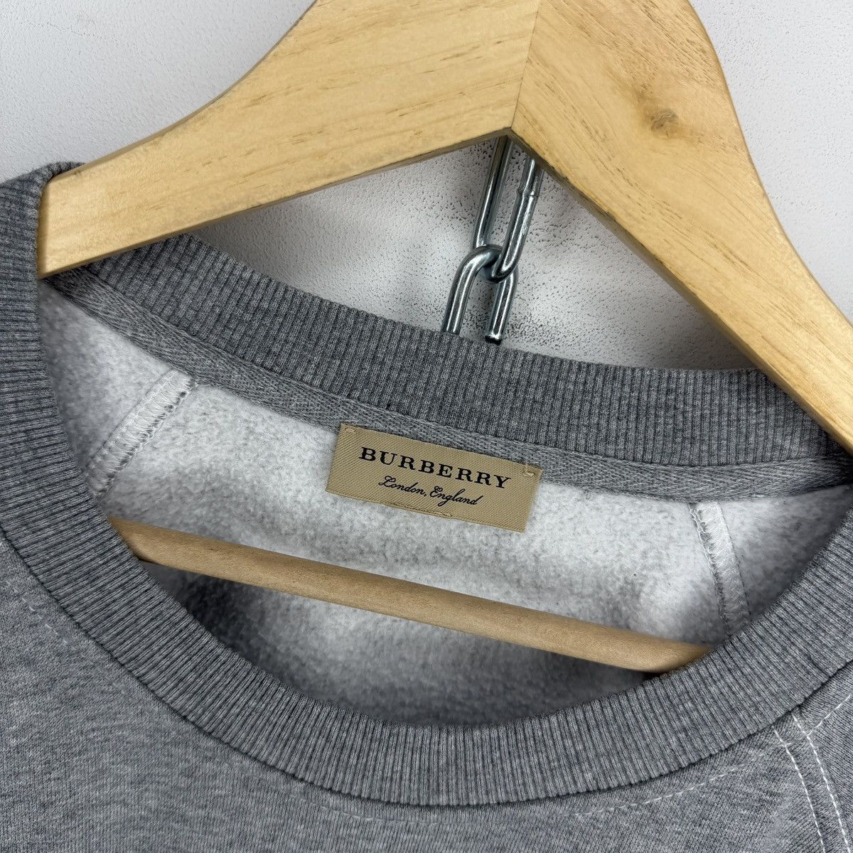 Burberry Burberry Gray Sweatshirt Spellout Logo Size M / US 6-8 / IT 42-44 - 5 Thumbnail