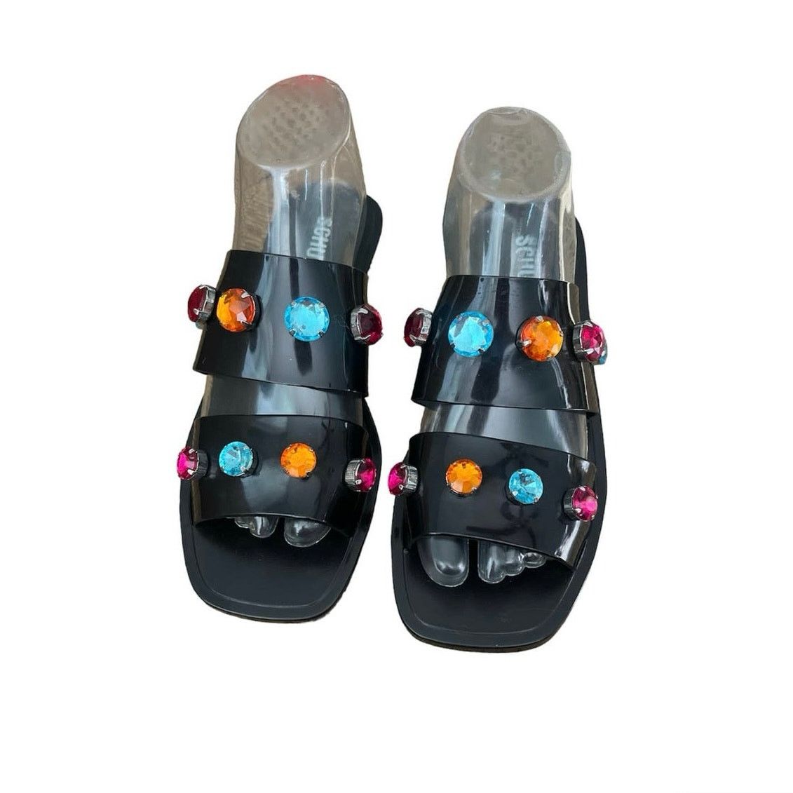 SCHUTZ Schutz Lizzie Crystal PVC slip on slide sandal NEW size 8B Size US 8 / IT 38 - 7 Thumbnail