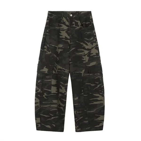 VIBE Retro camouflage casual stitching machete workwear trousers Size US 32 / EU 48 - 1 Thumbnail