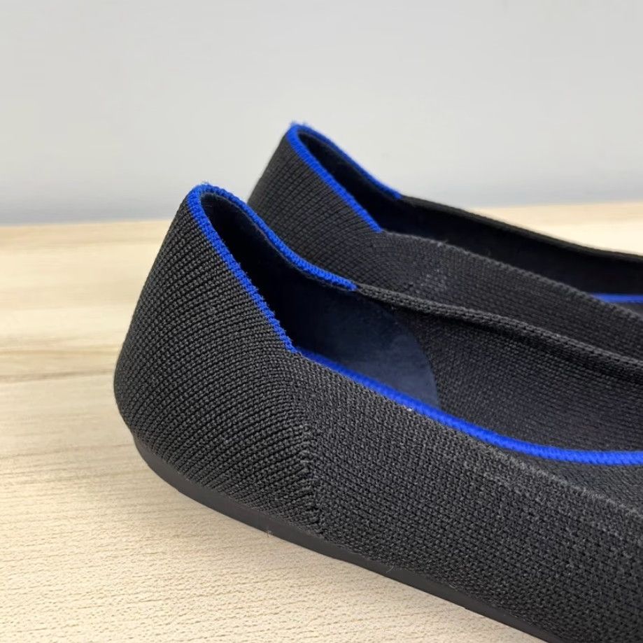 Vintage ROTHY’S Ballet Flat Womens 8 Black Round Toe Slip On Office Business Shoes Size US 8 / IT 38 - 3 Thumbnail