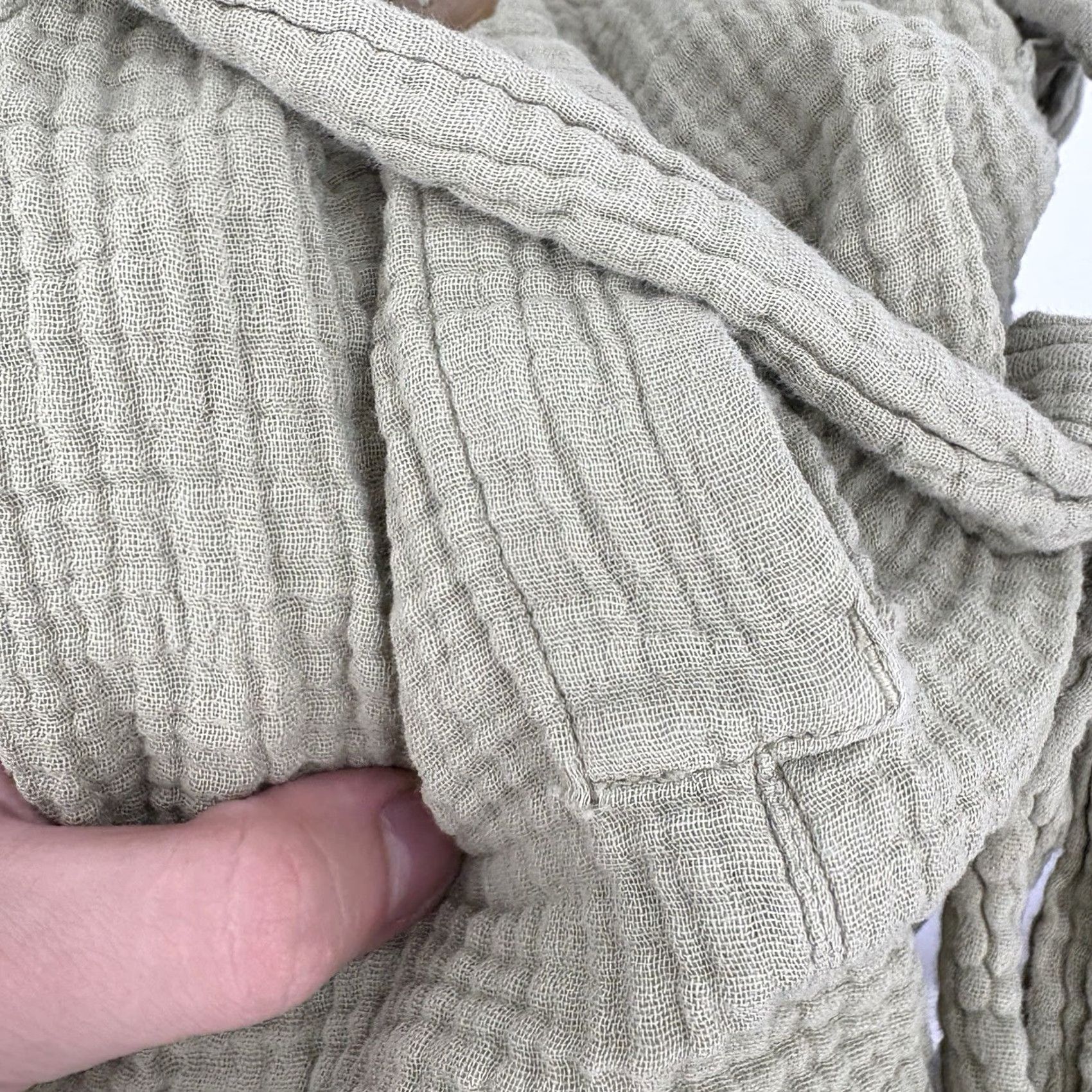Vintage Sezane Romper Jumpsuit 1 Piece Sleeveless Belted Cotton Rayon Green 2 Regular Women Boho Cottage Gauze Indie Green 2 Size 26" / US 2 / IT 38 - 7 Thumbnail