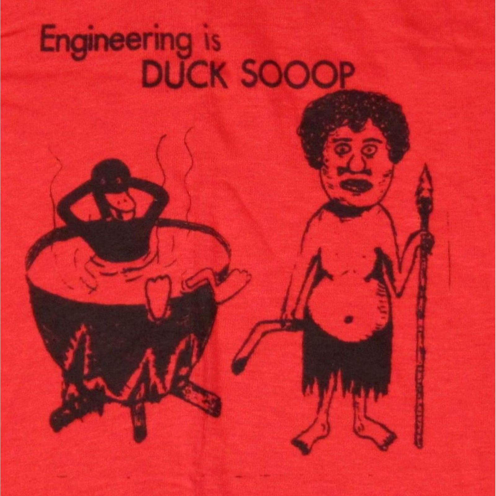 Hanes Vtg 70s Hanes Engineering Is Duck Soup T Shirt Small Men Red XS? Size US S / EU 44-46 / 1 - 3 Thumbnail