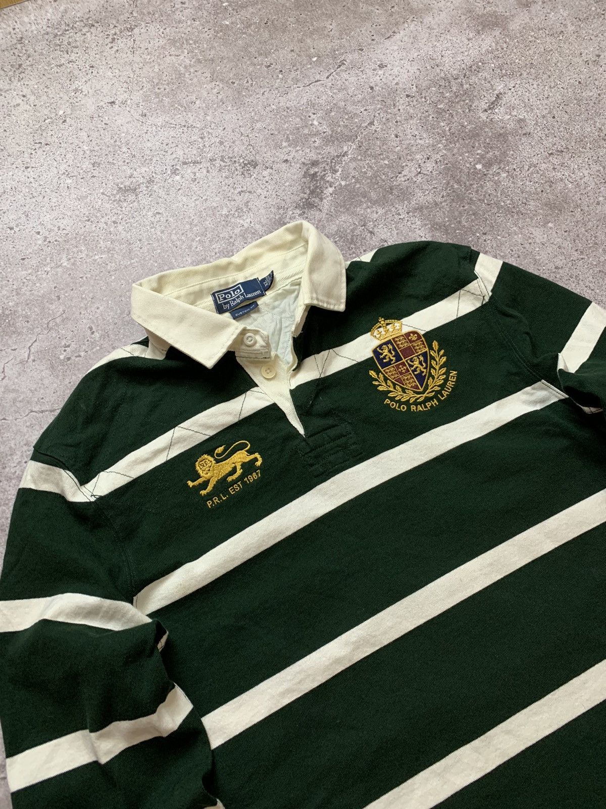 Polo Ralph Lauren × Rugby Ralph Lauren × Vintage Vintage Striped LongSleeve Rugby Polo Ralph Lauren Size US XL / EU 56 / 4 - 2 Thumbnail