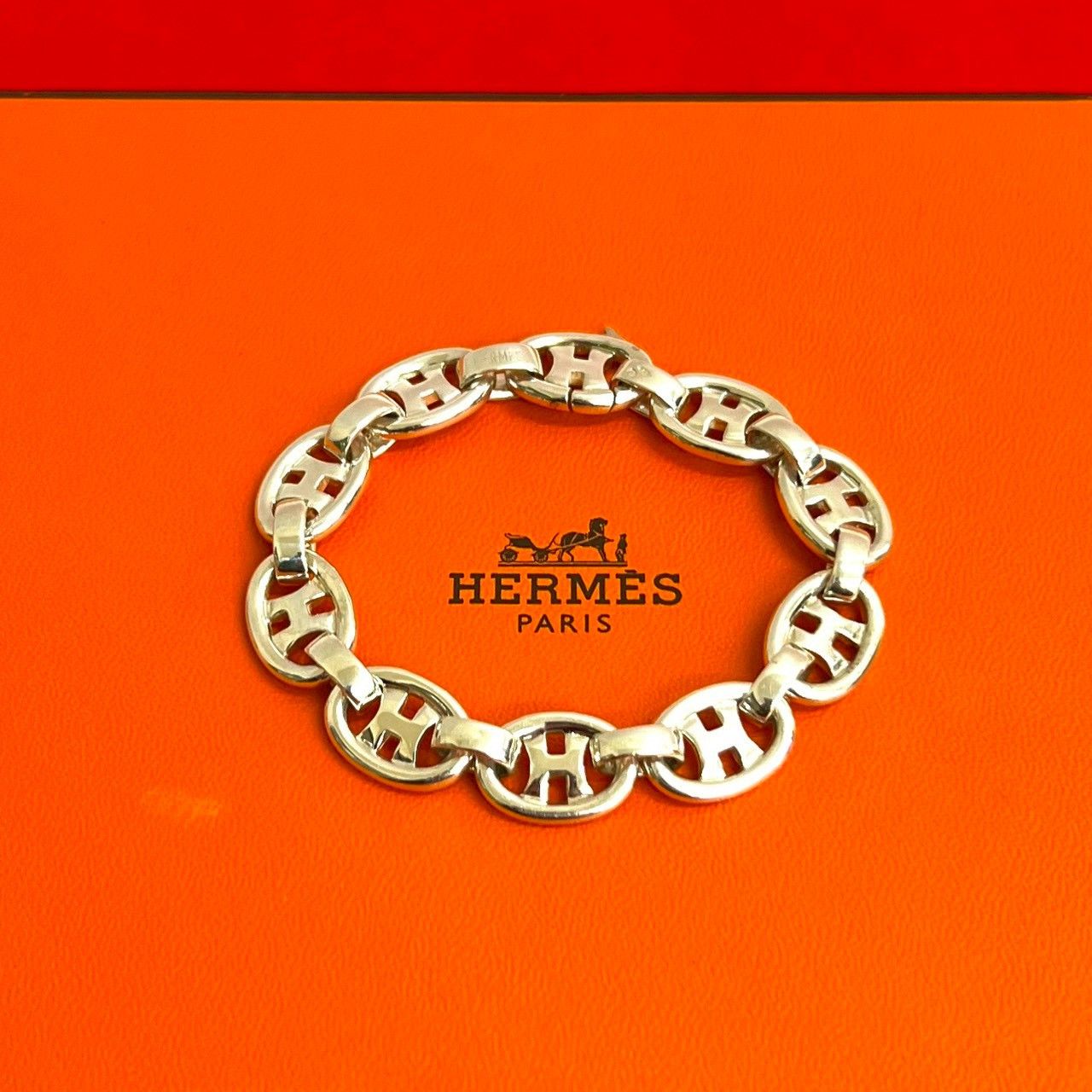 Hermes Hermes Hermès H Logo Silver 925 Bracelet Precious Metal Bracelet DUTY FREE for USA Size ONE SIZE - 1 Thumbnail