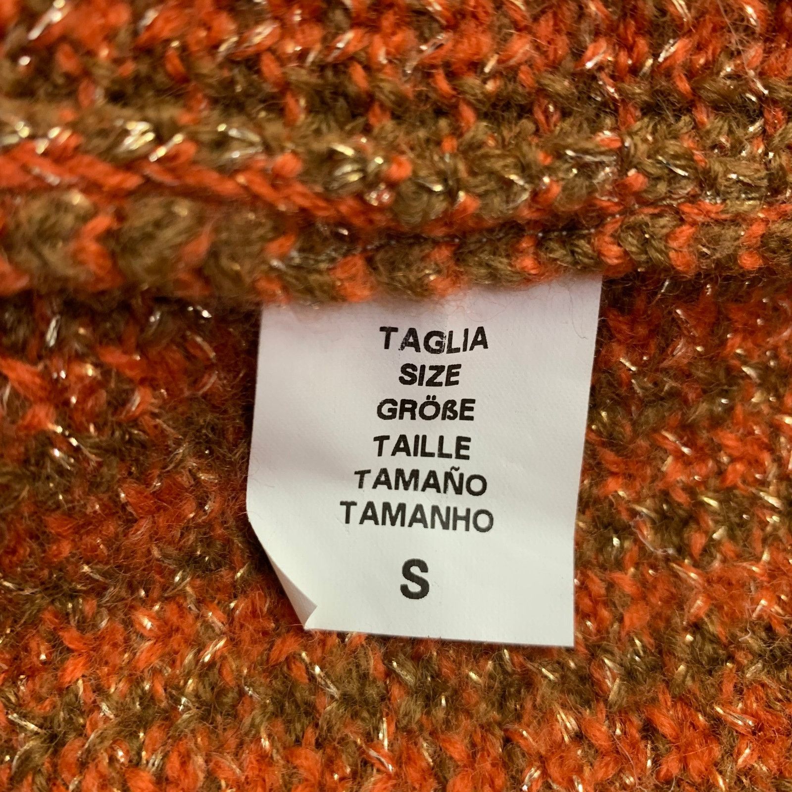 Other M MISSONI Size S Orange Brown Stripe Turtleneck Cape Size S / US 4 / IT 40 - 5 Thumbnail
