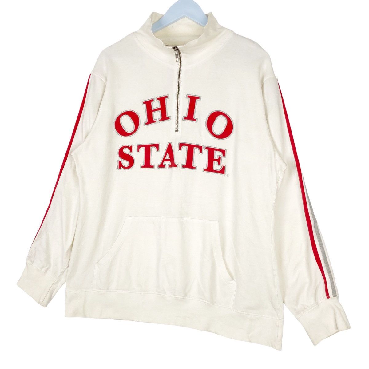 Vintage Vintage Ohio State Quater Zip Sweatshirt White Red Size US L / EU 52-54 / 3 - 5 Thumbnail