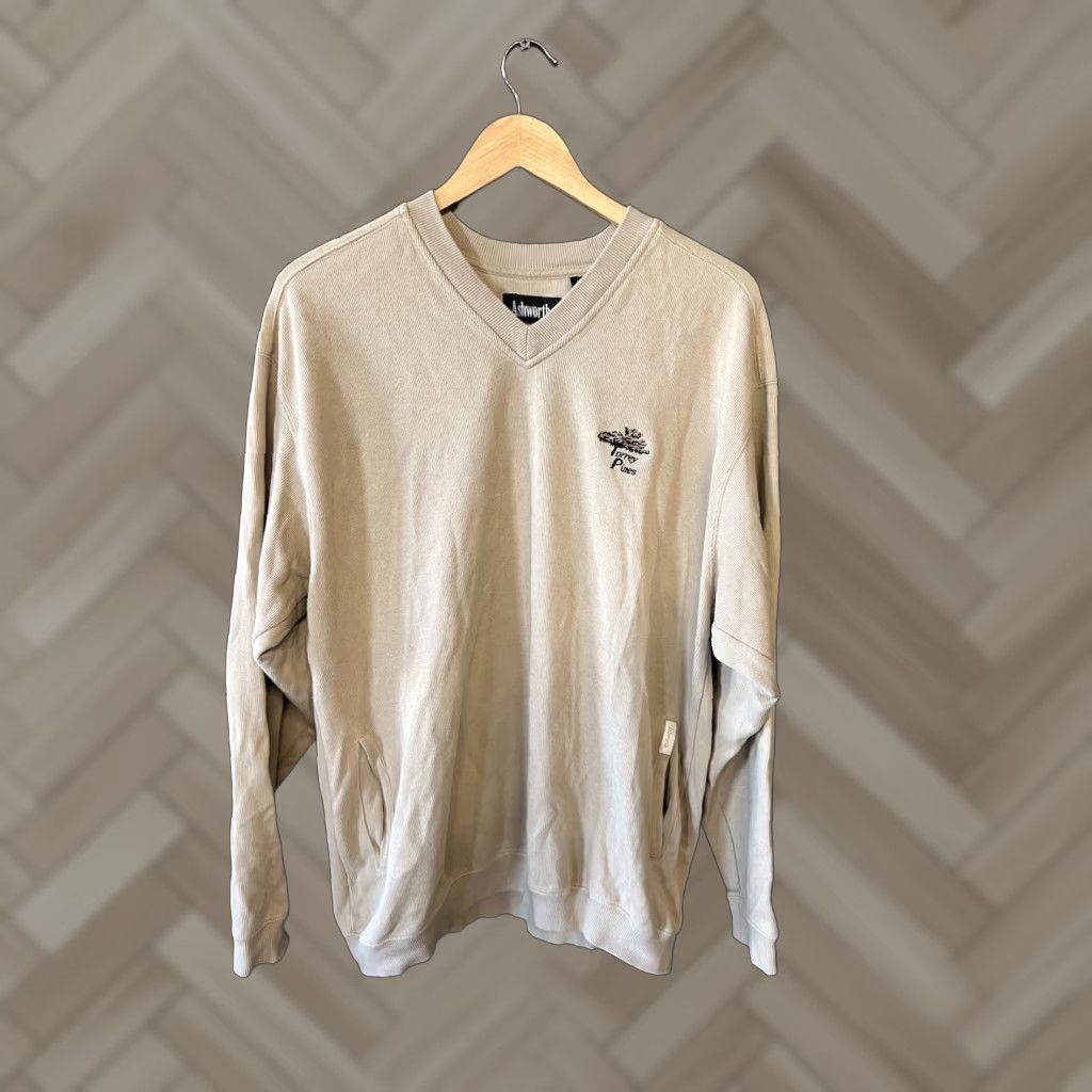 Vintage Ashworth Pullover Sweatshirt Golf Long Sleeve Mens M Beige Ribbed Torrey Pines Size US M / EU 48-50 / 2 - 1 Thumbnail