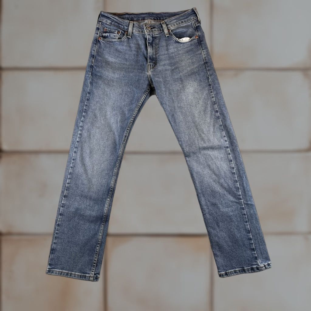 Levi's Levi's 513 Jeans Mens 30x30 Blue Slim Straight Light Wash Mid Rise Stretch Denim Pants Jeans Mens Regular Size Size US 30 / EU 46 - 1 Thumbnail
