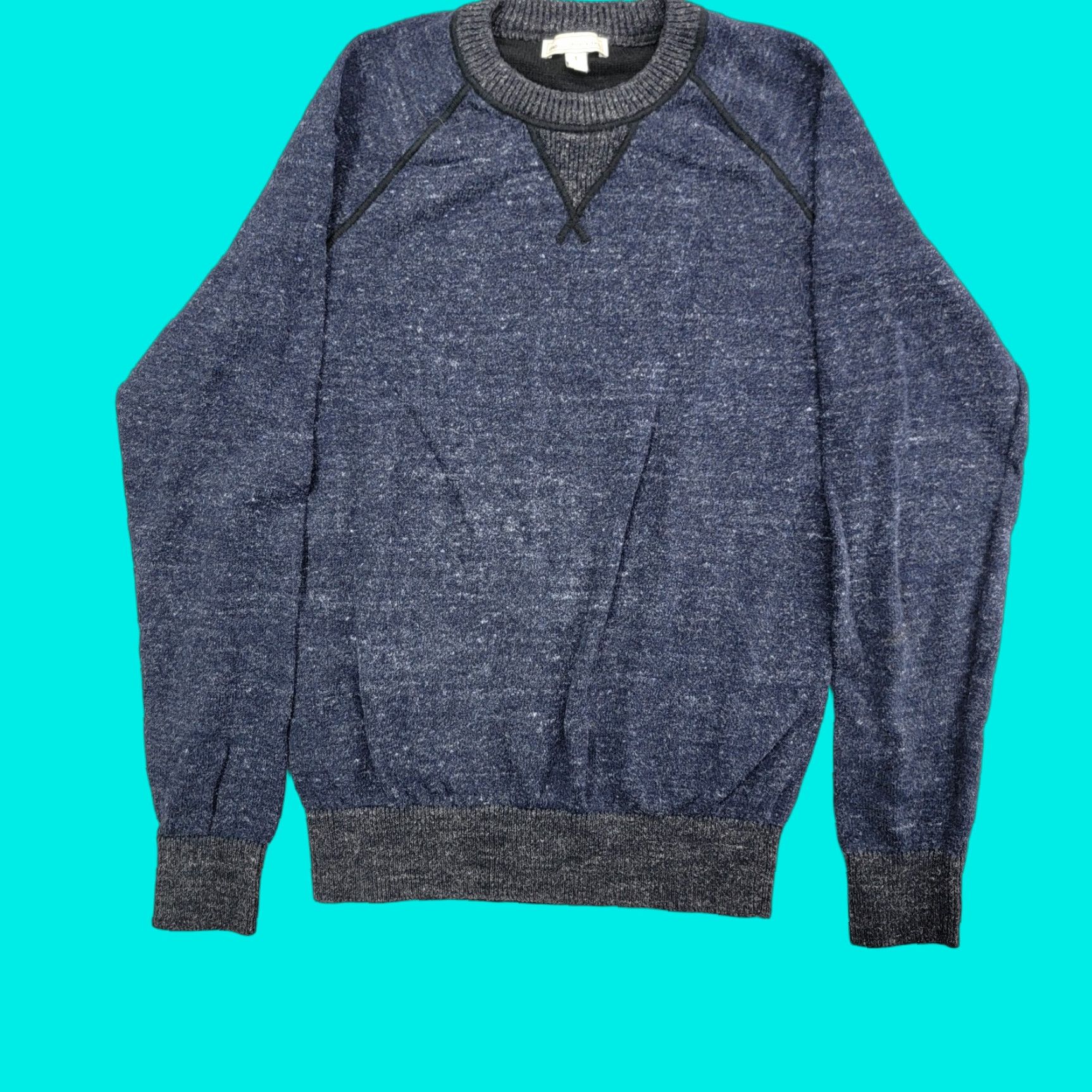 Gap GAP Women Small Long Sleeve Crew Pullover Sweater Knit Designed & Crafted Blue Cotton Pullover Shirt Womens Size S / US 4 / IT 40 - 1 Thumbnail