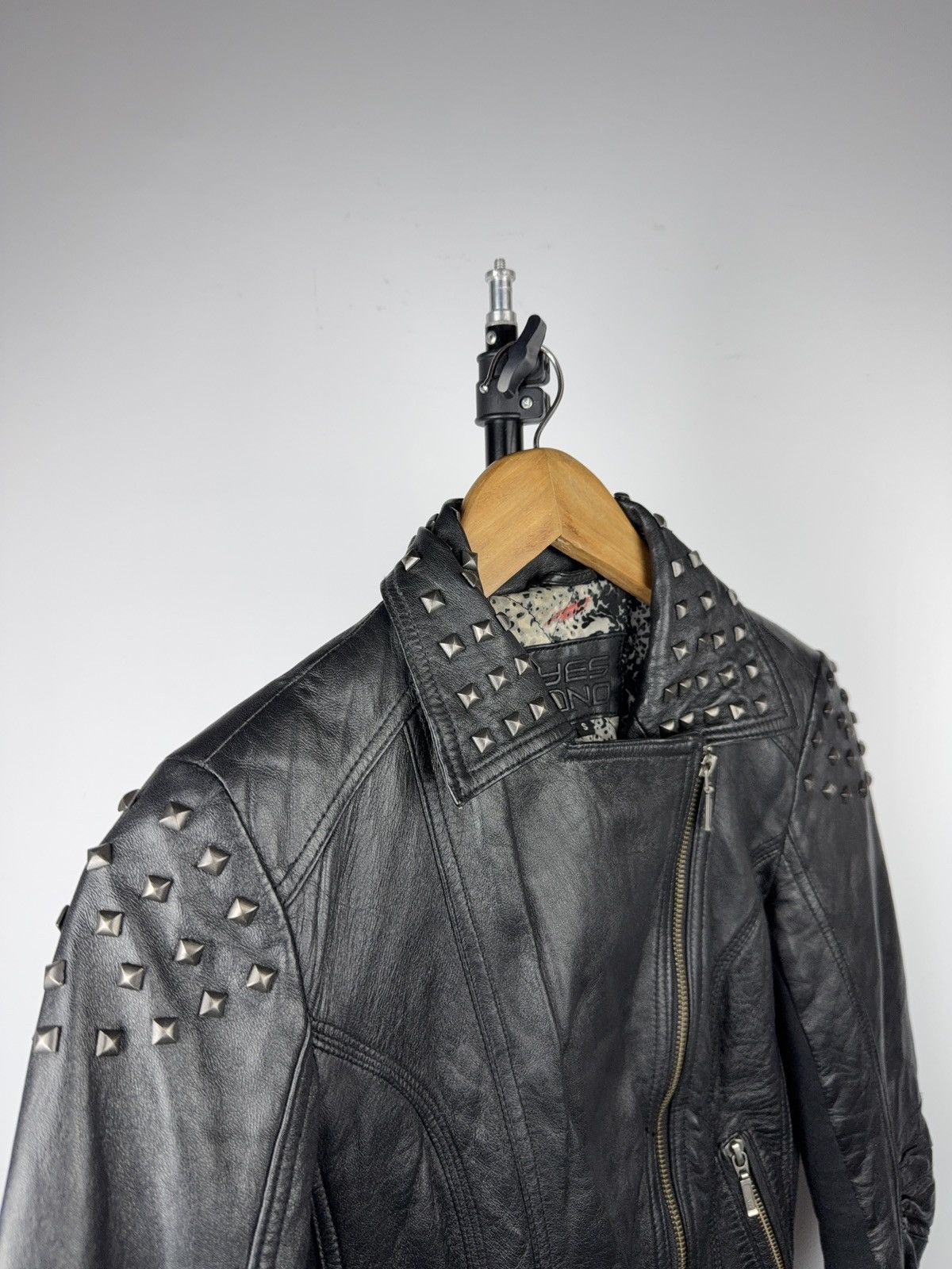 Genuine Leather Vintage Punk Rock Avant Garde Gothic Bomber Leather Jacket Size S / US 4 / IT 40 - 4 Thumbnail