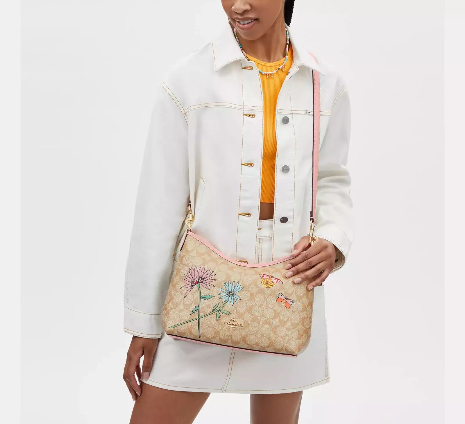 Coach Observed By Us Laurel Shoulder Bag In Signature Canvas CU393 Size ONE SIZE - 9 Thumbnail