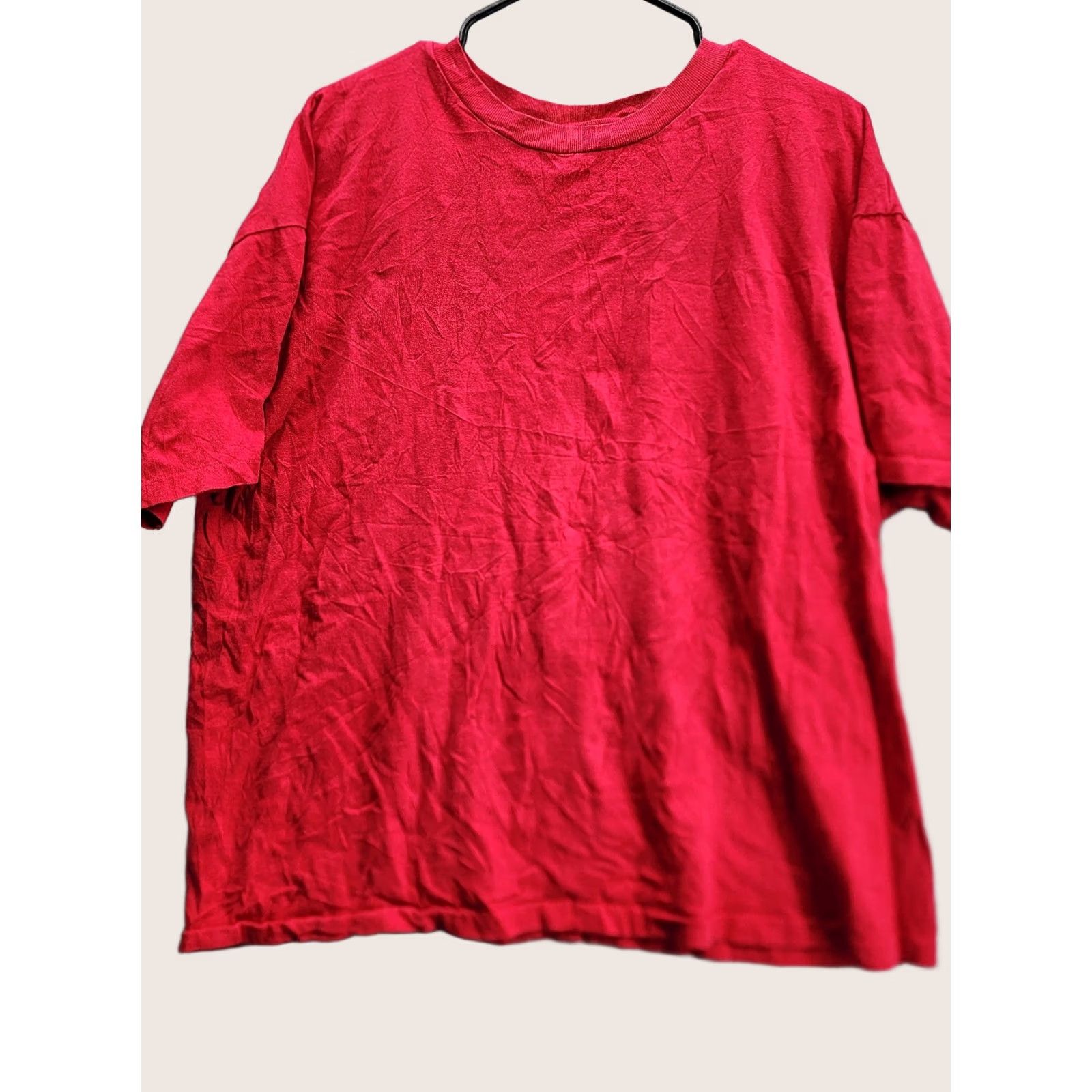 Hanes VINTAGE Hanes Her Way Red Shirt XL Womens USA Single Stitch Made In USA T-Shirt Stitch Blank Shirt Size XL / US 12-14 / IT 48-50 - 1 Thumbnail