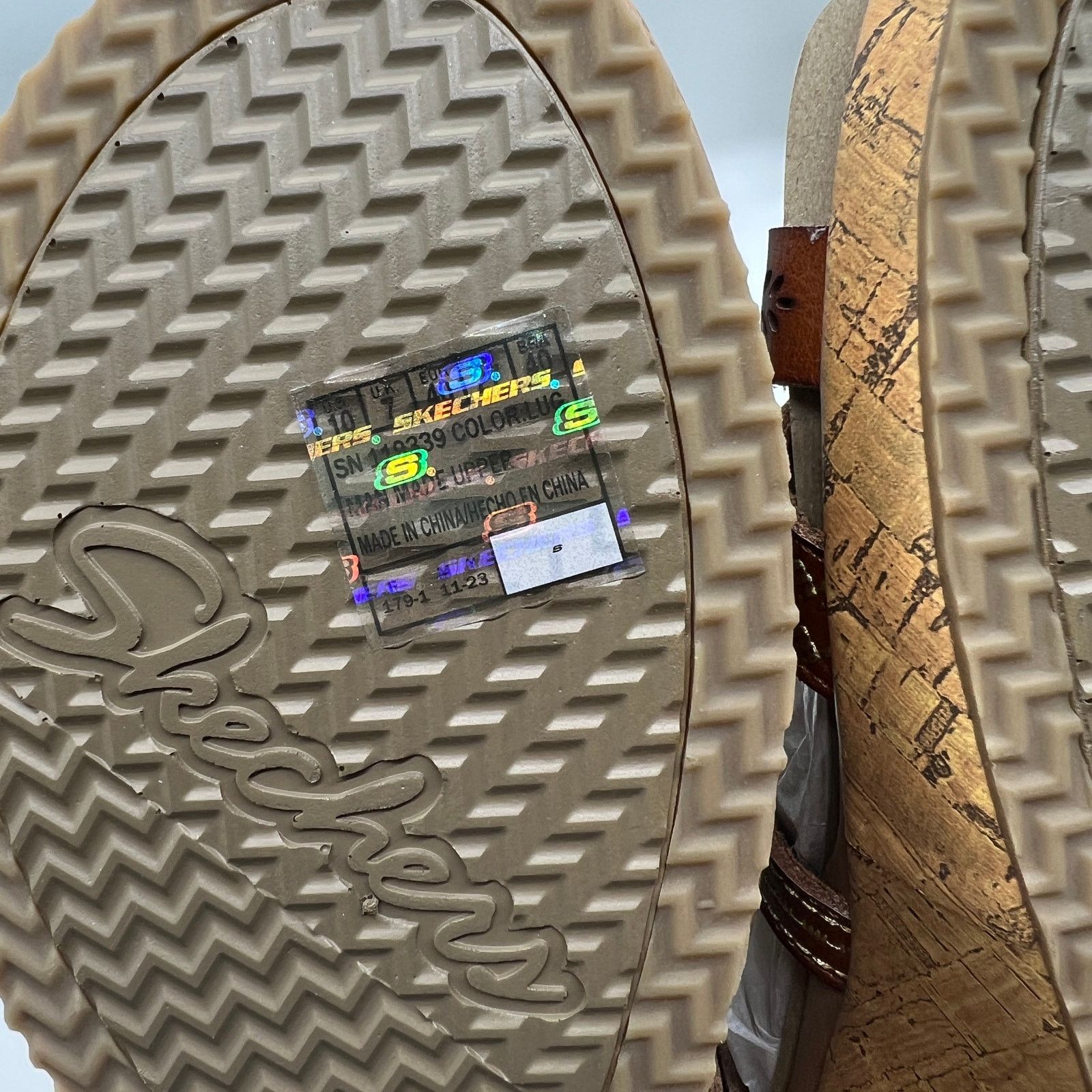 SKECHERS Skechers Beverlee Vegan Wedge Strappy Sandals Brown Size 10 Size US 10 / IT 40 - 11 Thumbnail