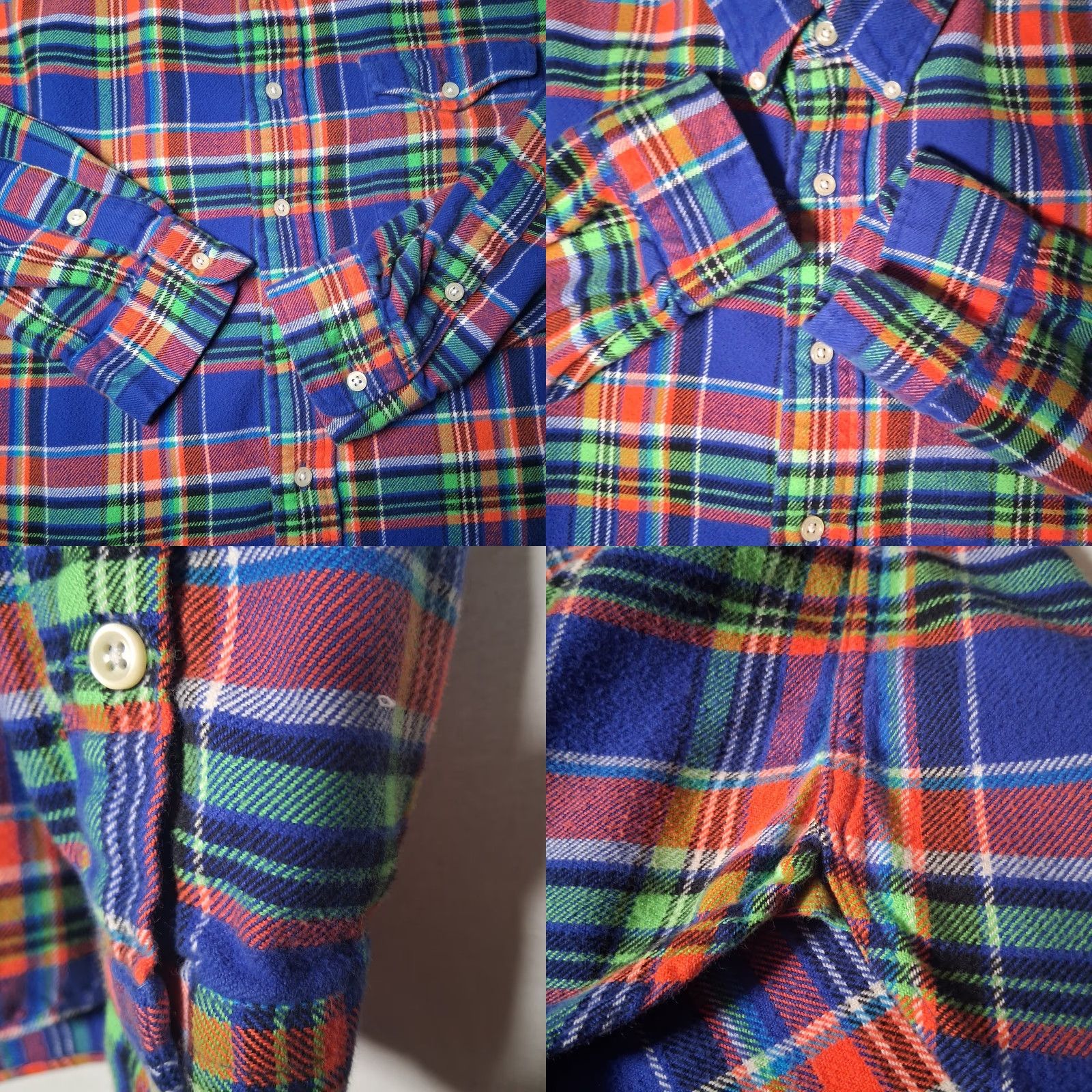 Ralph Lauren Ralph Lauren Flannel Shirt Men XL Blue Orange Green Plaid Tartan Button Down Size US XL / EU 56 / 4 - 9 Thumbnail