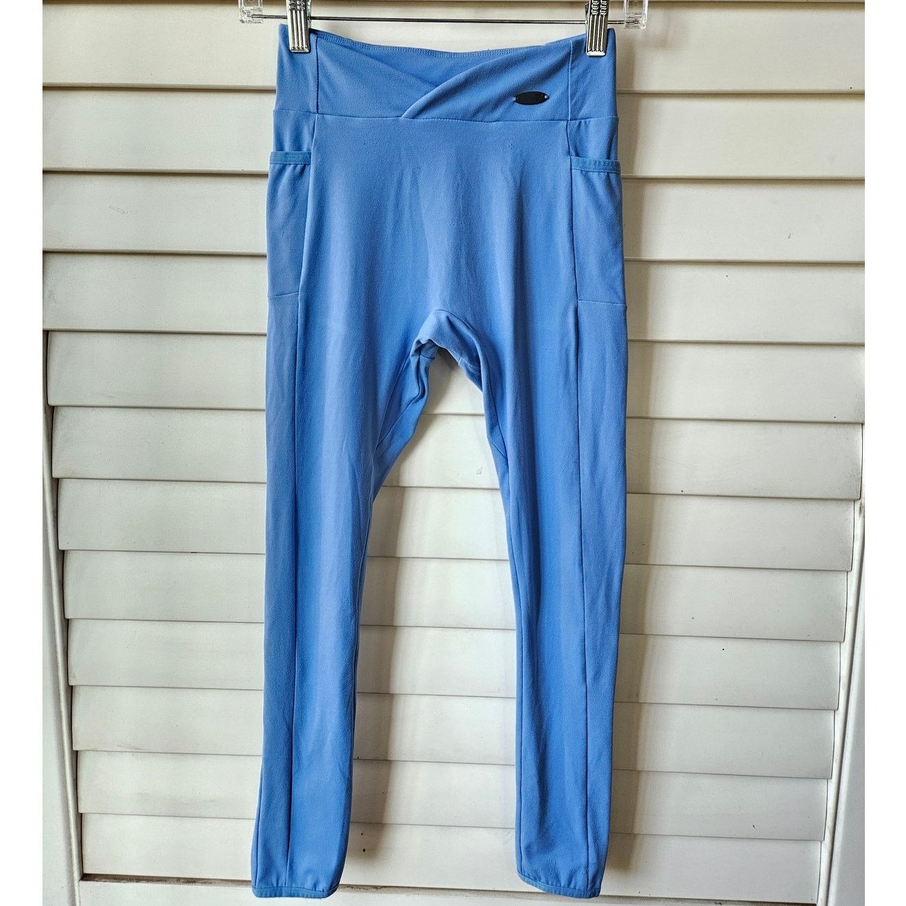 Gymshark Gymshark Blue Poise Leggings Crossover High Waist Ankle Size 27" / US 4 / IT 40 - 1 Thumbnail