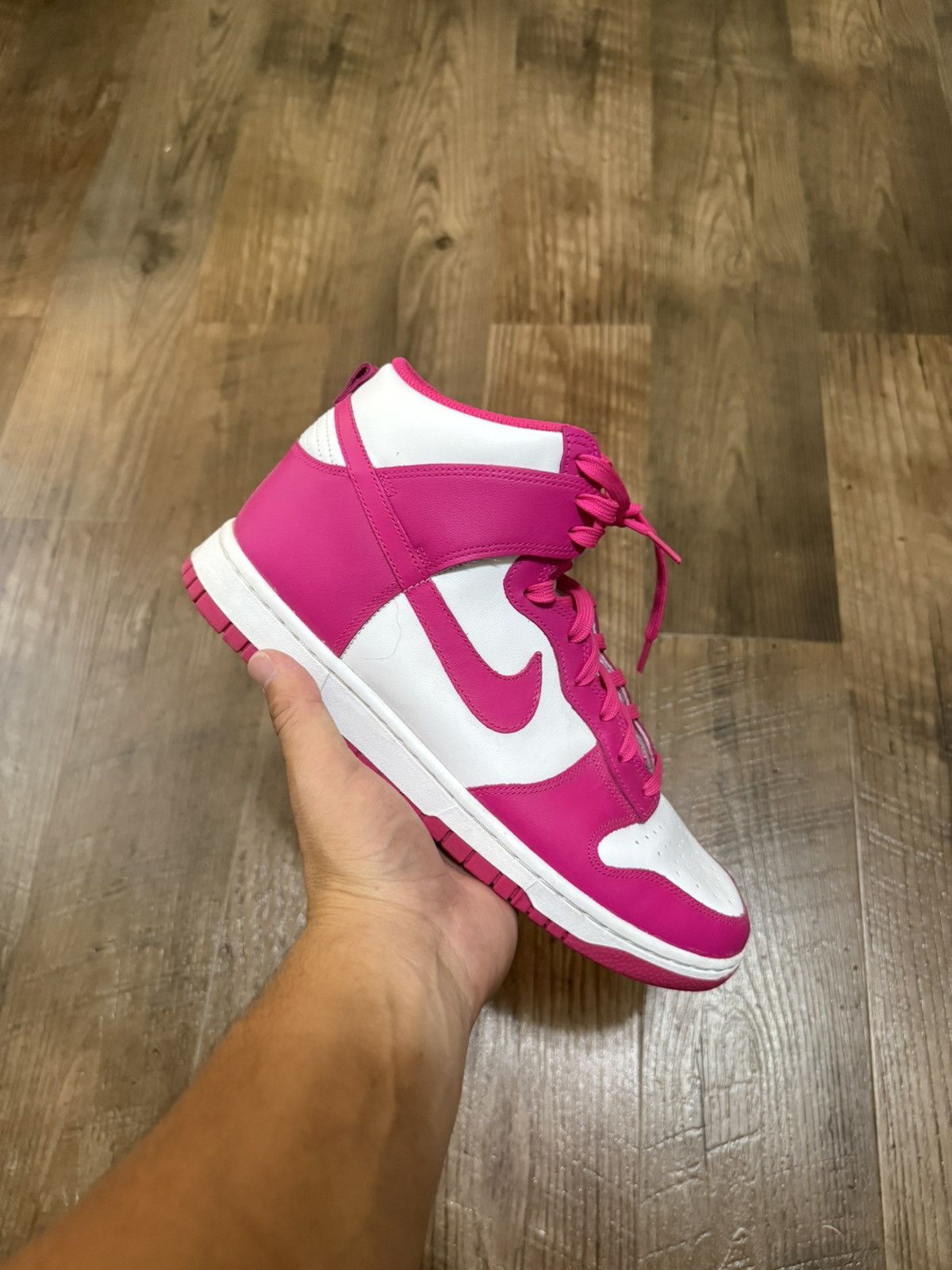 Jordan Brand Nike Dunk High Pink Prime Size US 11.5 / IT 41.5 - 1 Thumbnail