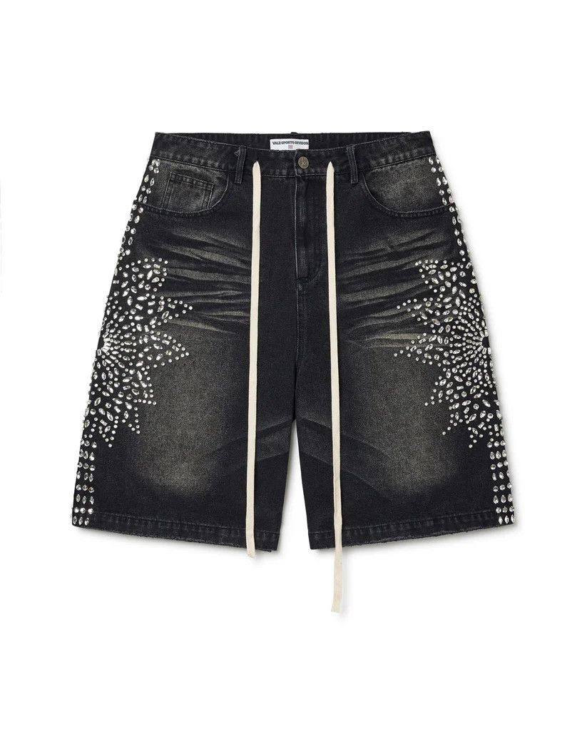 Vale Forever Sirens Rhinestone Jorts Black Size 40