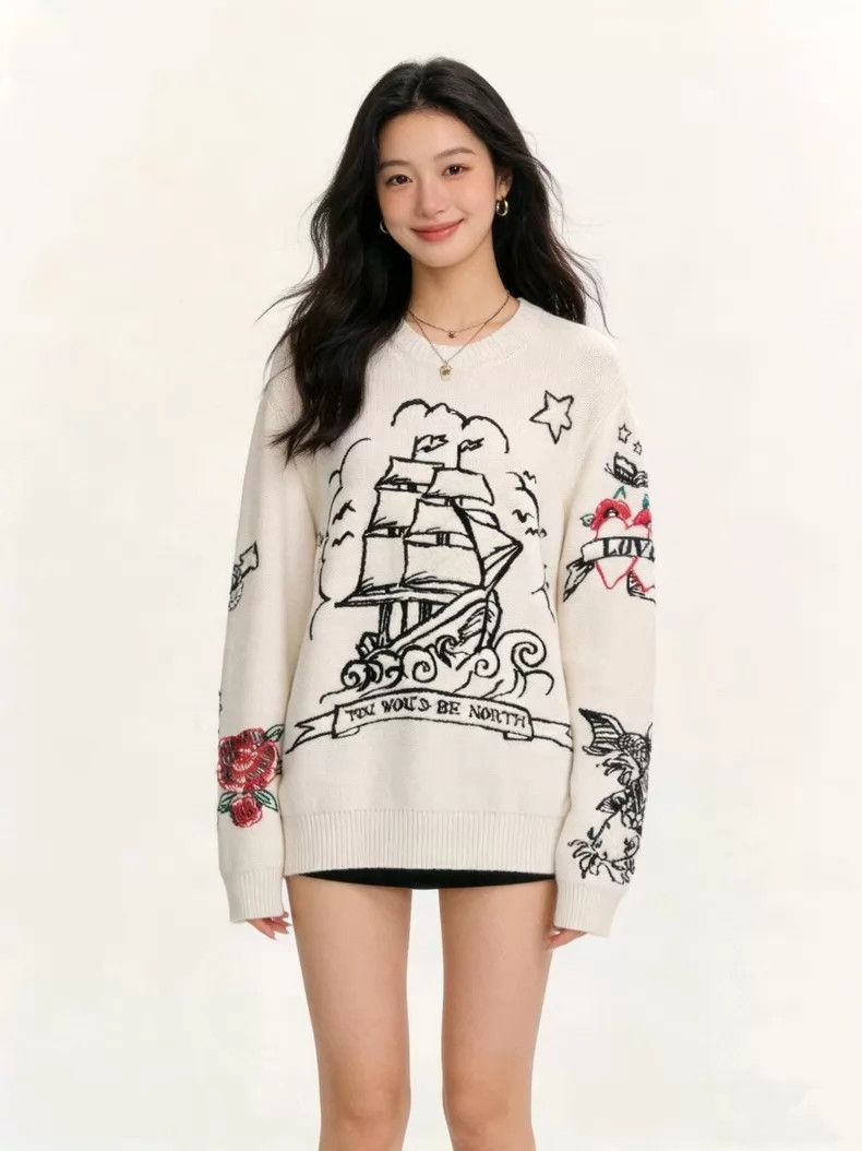Valentino Valentino Embroidered sweater Size S / US 4 / IT 40 - 1 Thumbnail