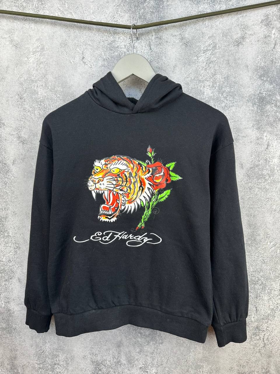 Ed Hardy Ed Hardy Hoodie Tiger Rose Print Picture Sweatshirt Fleece Size M / US 6-8 / IT 42-44 - 1 Thumbnail