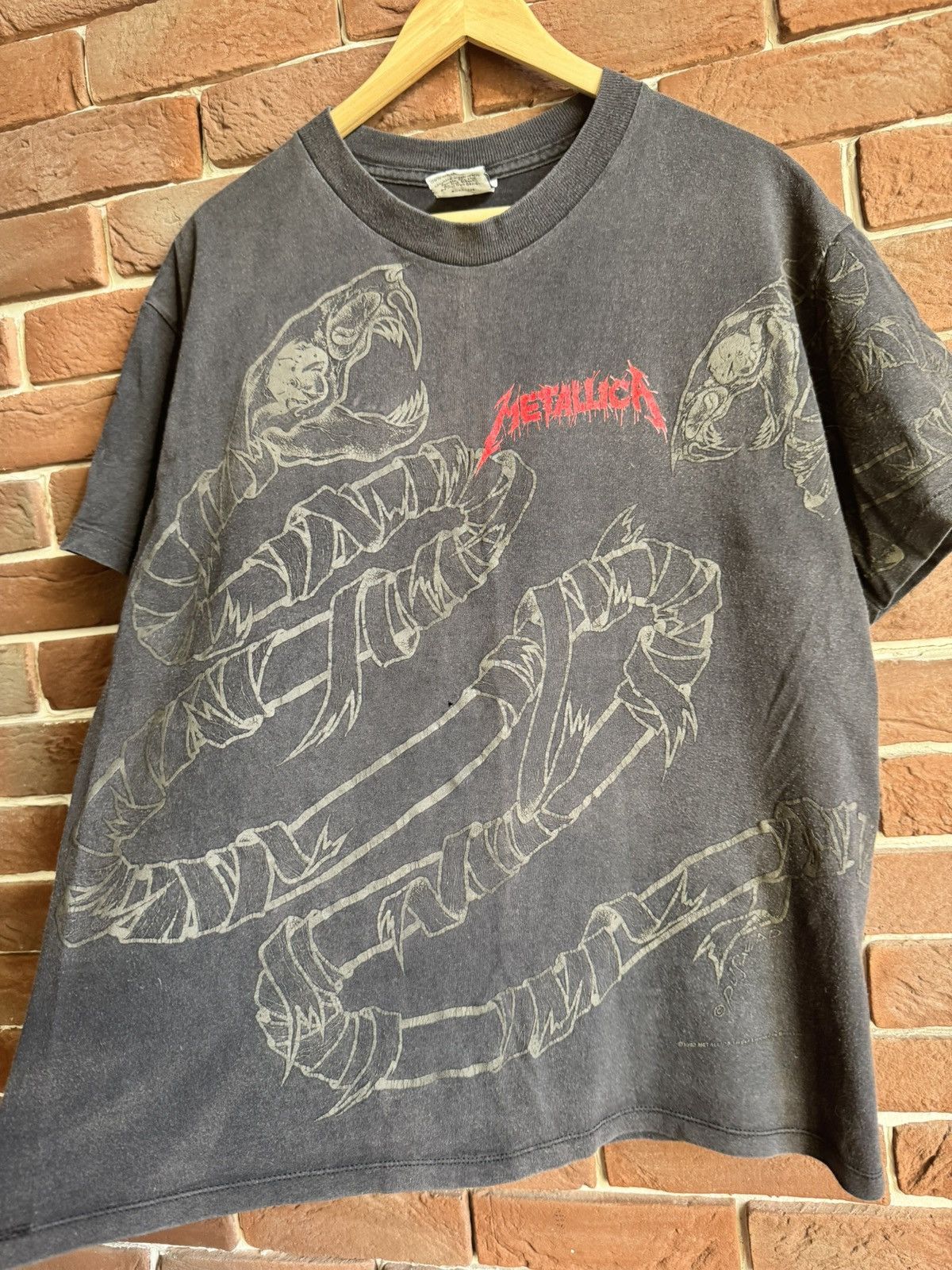 Band Tees 1992 Metallica Black Album All Over Print Metal Band Tshirt Size US L / EU 52-54 / 3 - 3 Thumbnail