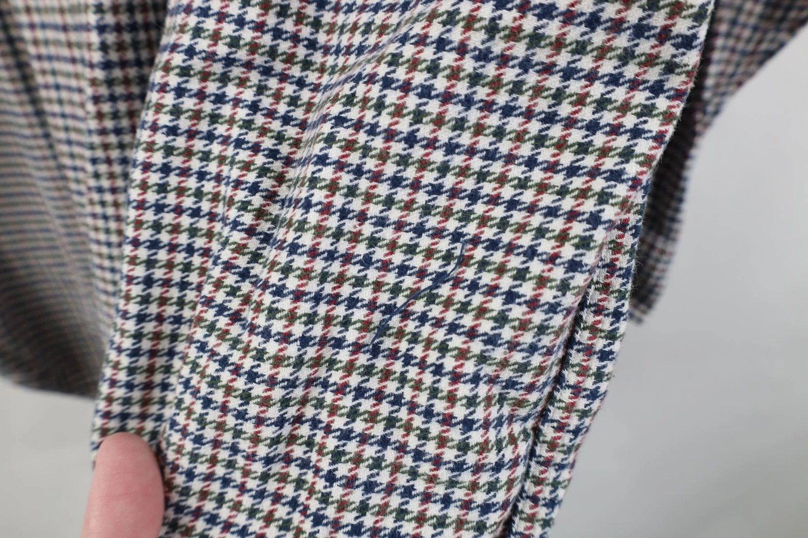 Vintage Vintage 90s Streetwear Houndstooth Flannel Button Down Shirt Size US M / EU 48-50 / 2 - 14 Thumbnail