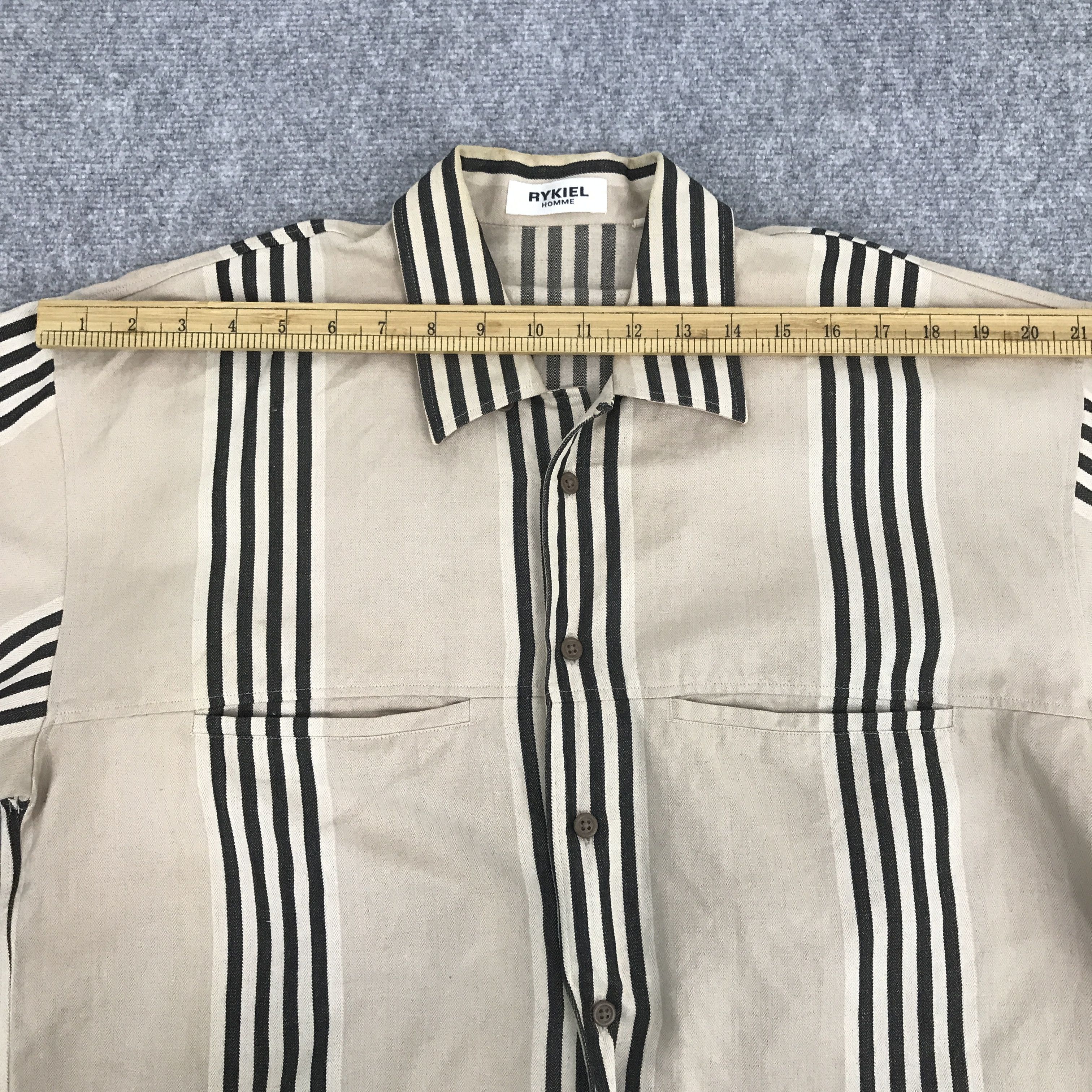 Japanese Brand Rare Rykiel Homme Striped Button Up Shirt Size US M / EU 48-50 / 2 - 5 Thumbnail