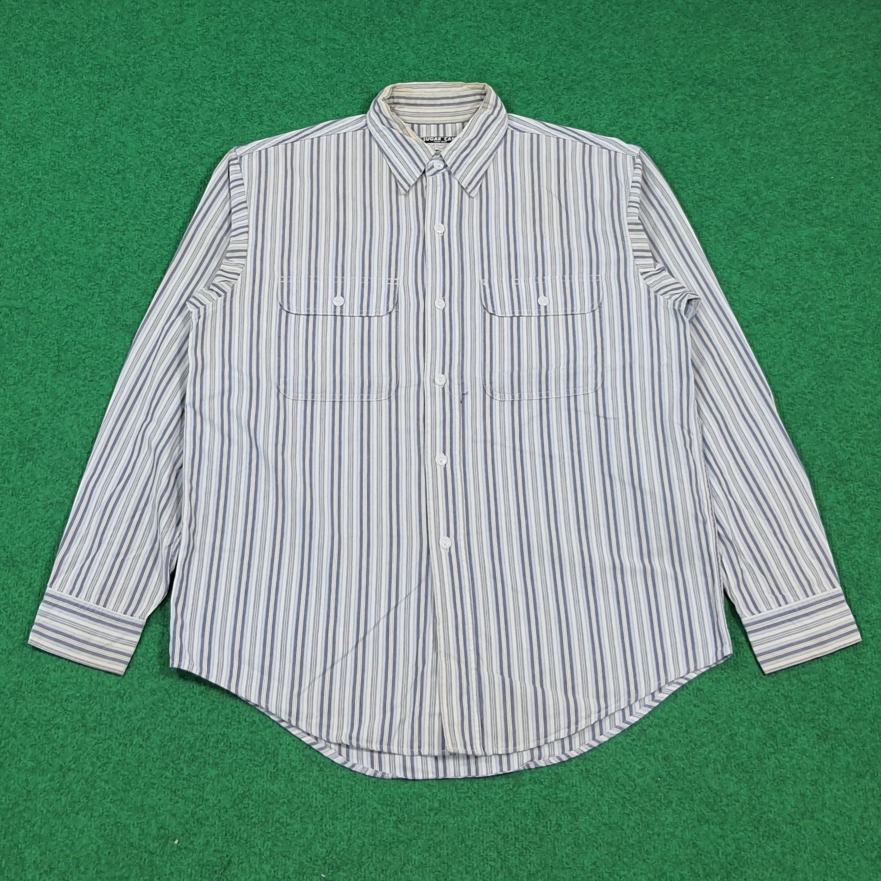 Sugar Cane Vintage Sugar Cane Striped Retro Button Up Shirt C299N26 Size US M / EU 48-50 / 2 - 1 Thumbnail