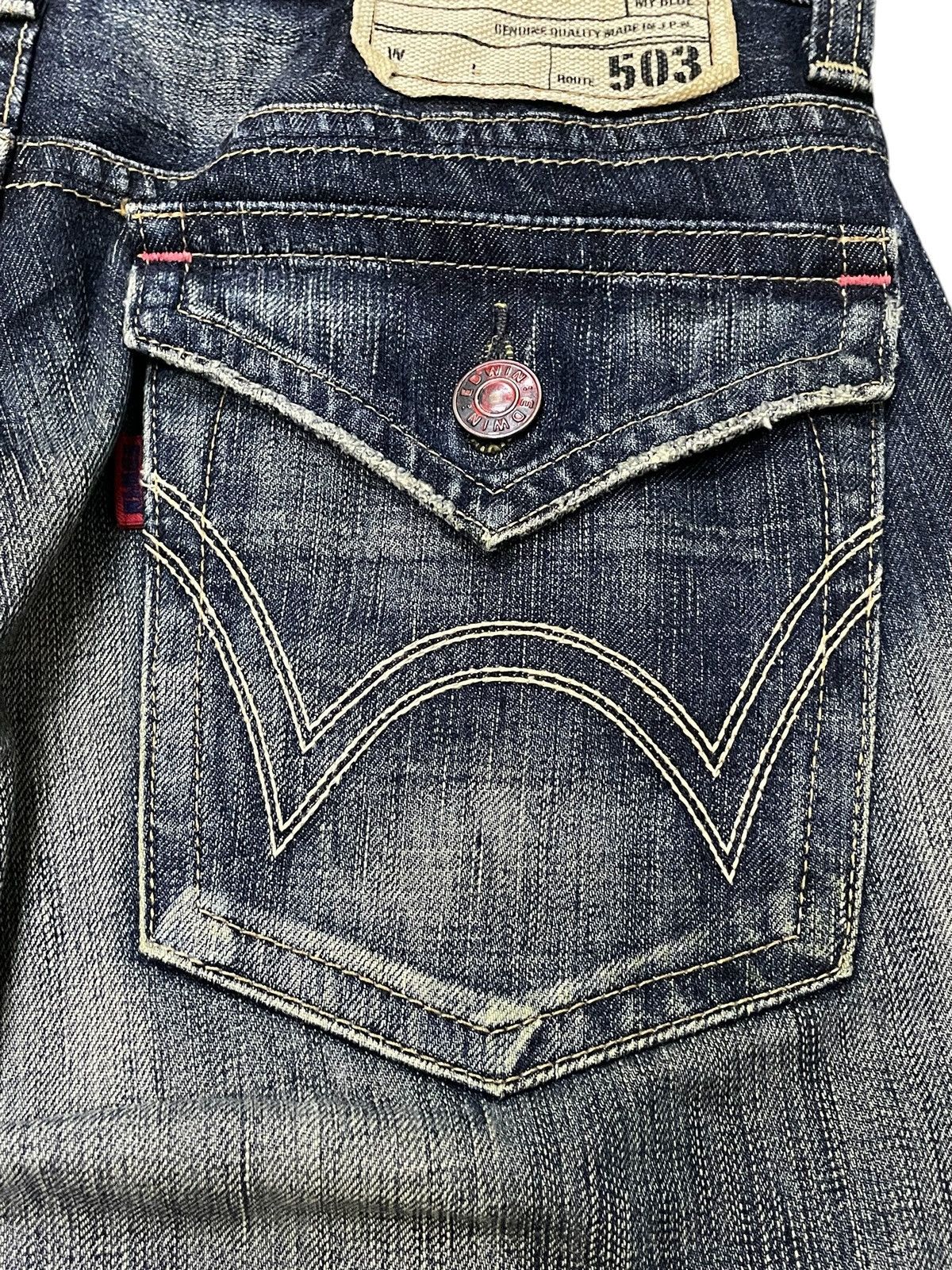 Edwin Edwin 503 Blue Trip Flared Stone Wash Jeans Japan Made Size US 30 / EU 46 - 21 Thumbnail