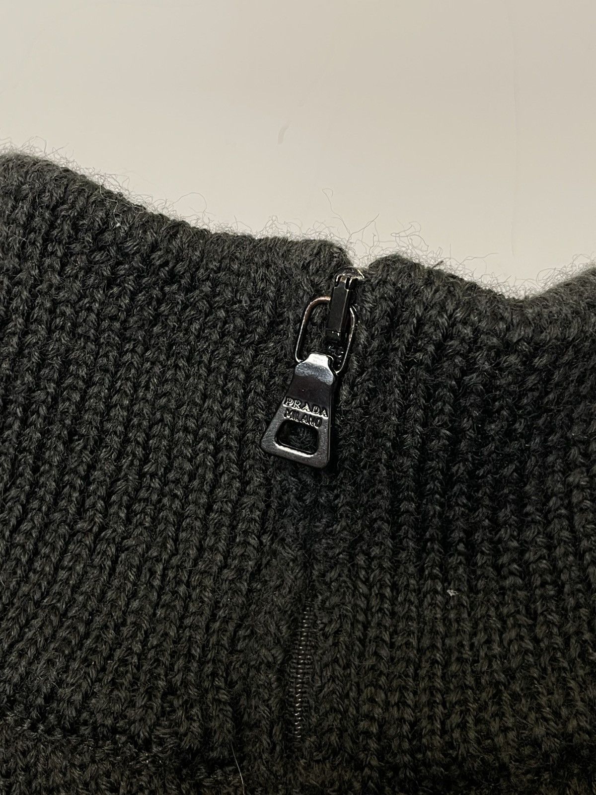 Prada Prada 2000s Wool Zip Sweater Size US L / EU 52-54 / 3 - 5 Thumbnail