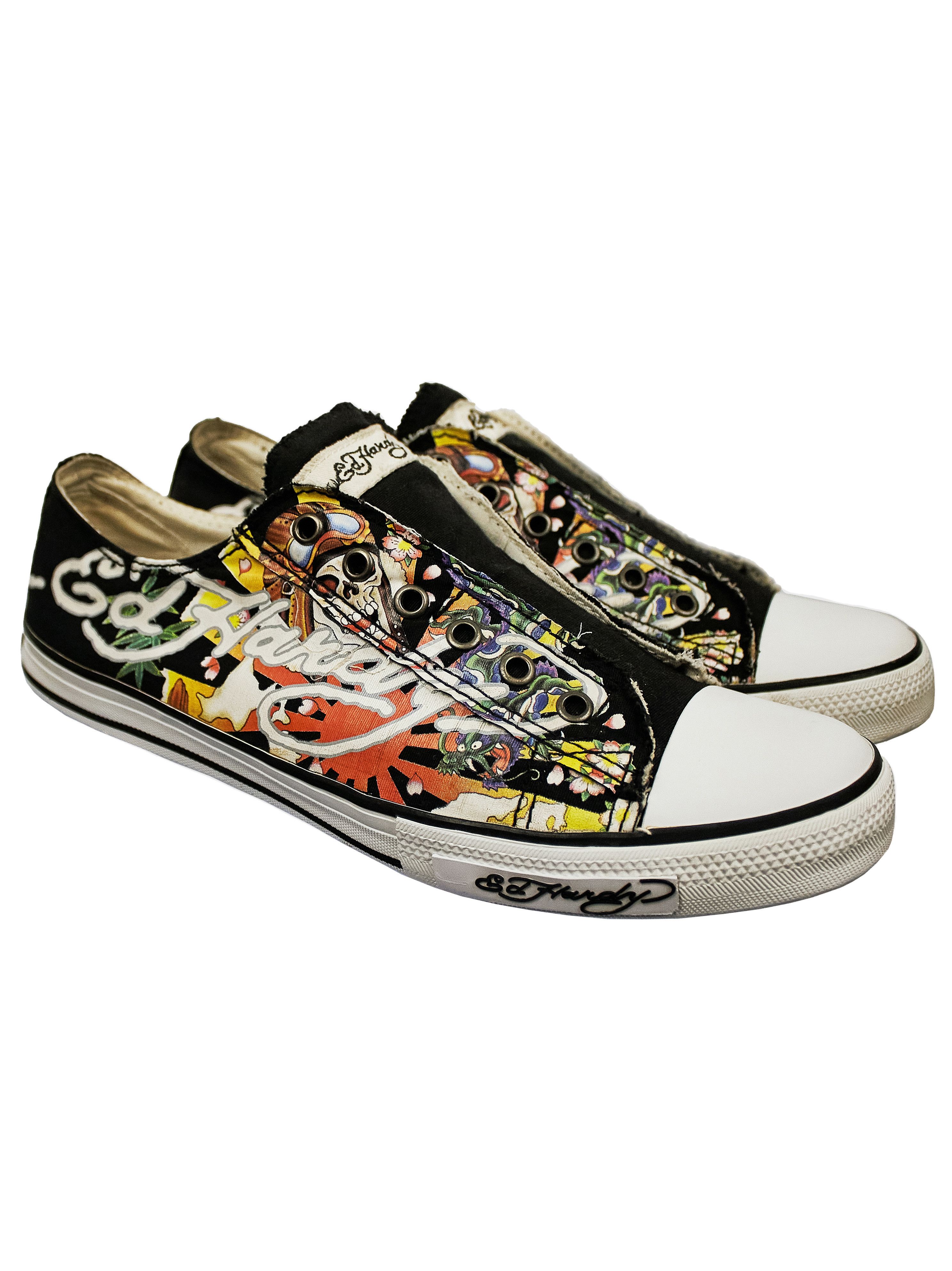 image of & Christian Audigier Vintage Designer Sneakers in Black, Men's (Size 12)