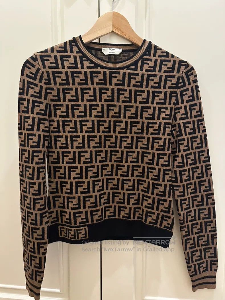 Fendi Full Logo Knit Top