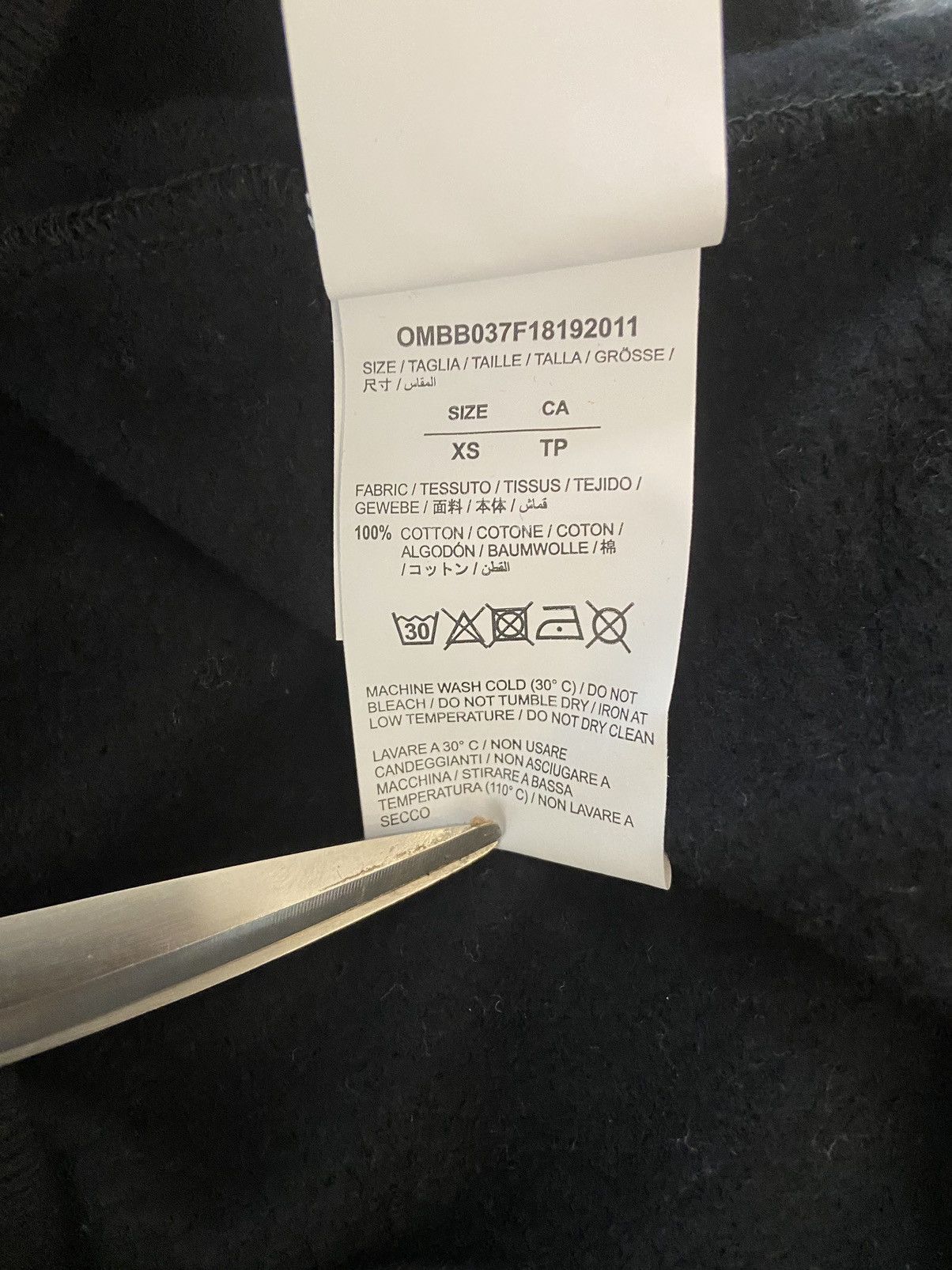 Off-White Off-White Business Casual Bernini FW2019 Black Hoodie Size US S / EU 44-46 / 1 - 11 Thumbnail