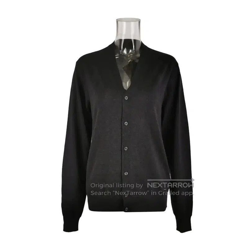 Prada Prada Grey Wool Long Sleeve Cardigan for Men. Size US XL / EU 56 / 4 - 1 Thumbnail