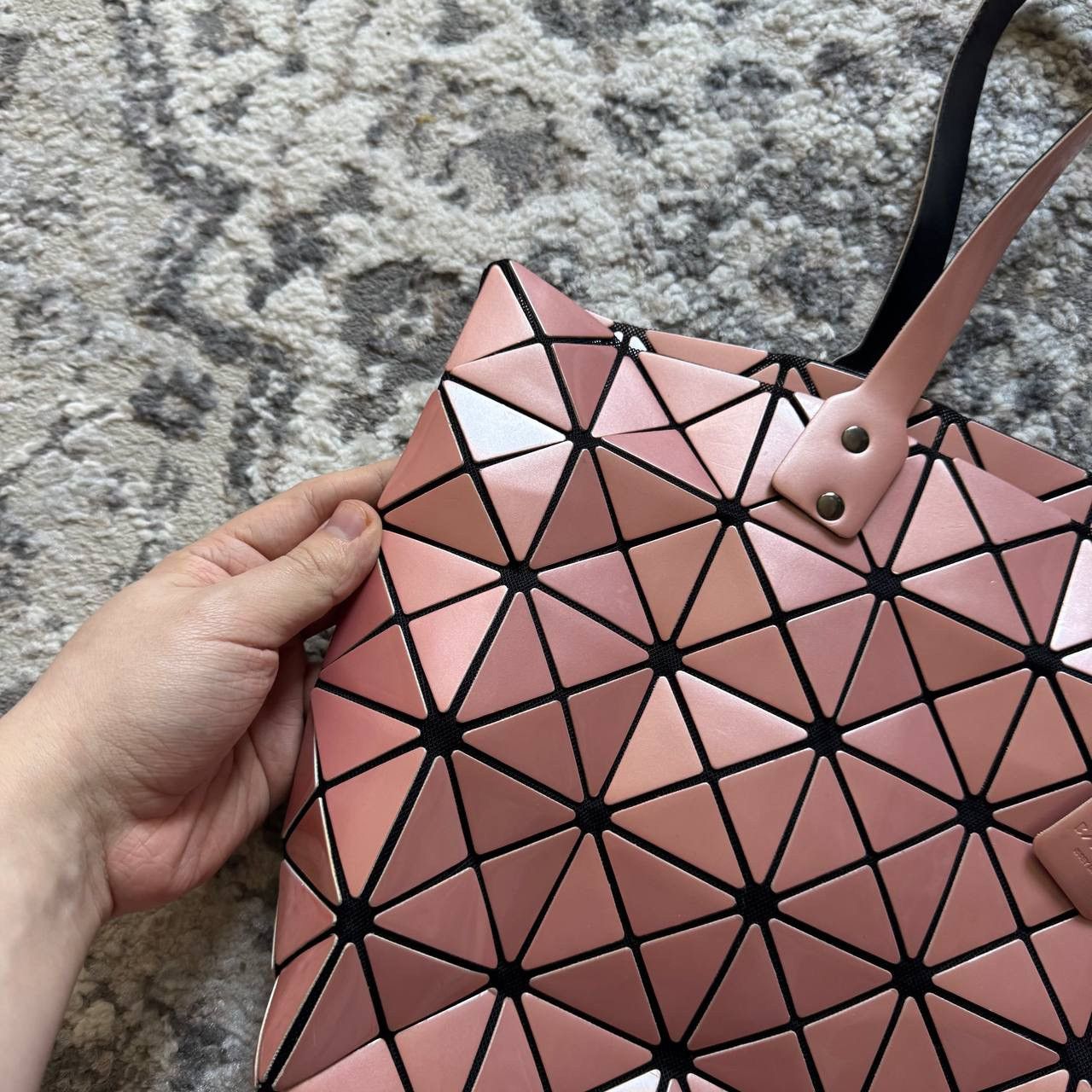 Issey Miyake Issey Miyake BAO BAO Geometric Lucent Pink Hand Tote Bag Size ONE SIZE - 4 Thumbnail