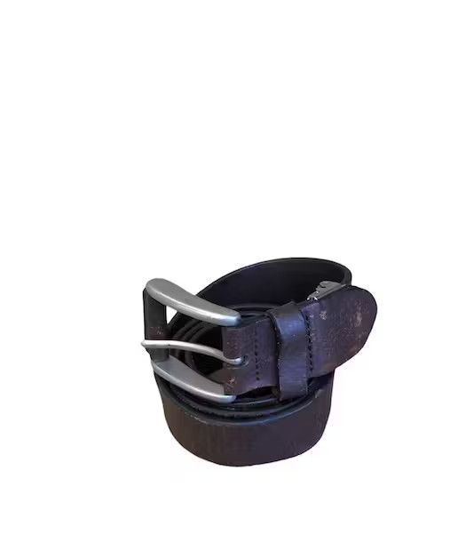 image of Vintage Genuine Leather Italy Buckle Belt, Men's