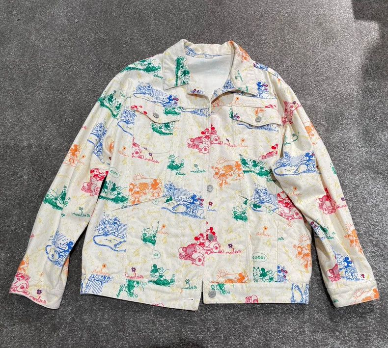 Gucci Gucci Disney Collaboration Printed Denim Jacket-dmc Size US M / EU 48-50 / 2 - 1 Thumbnail