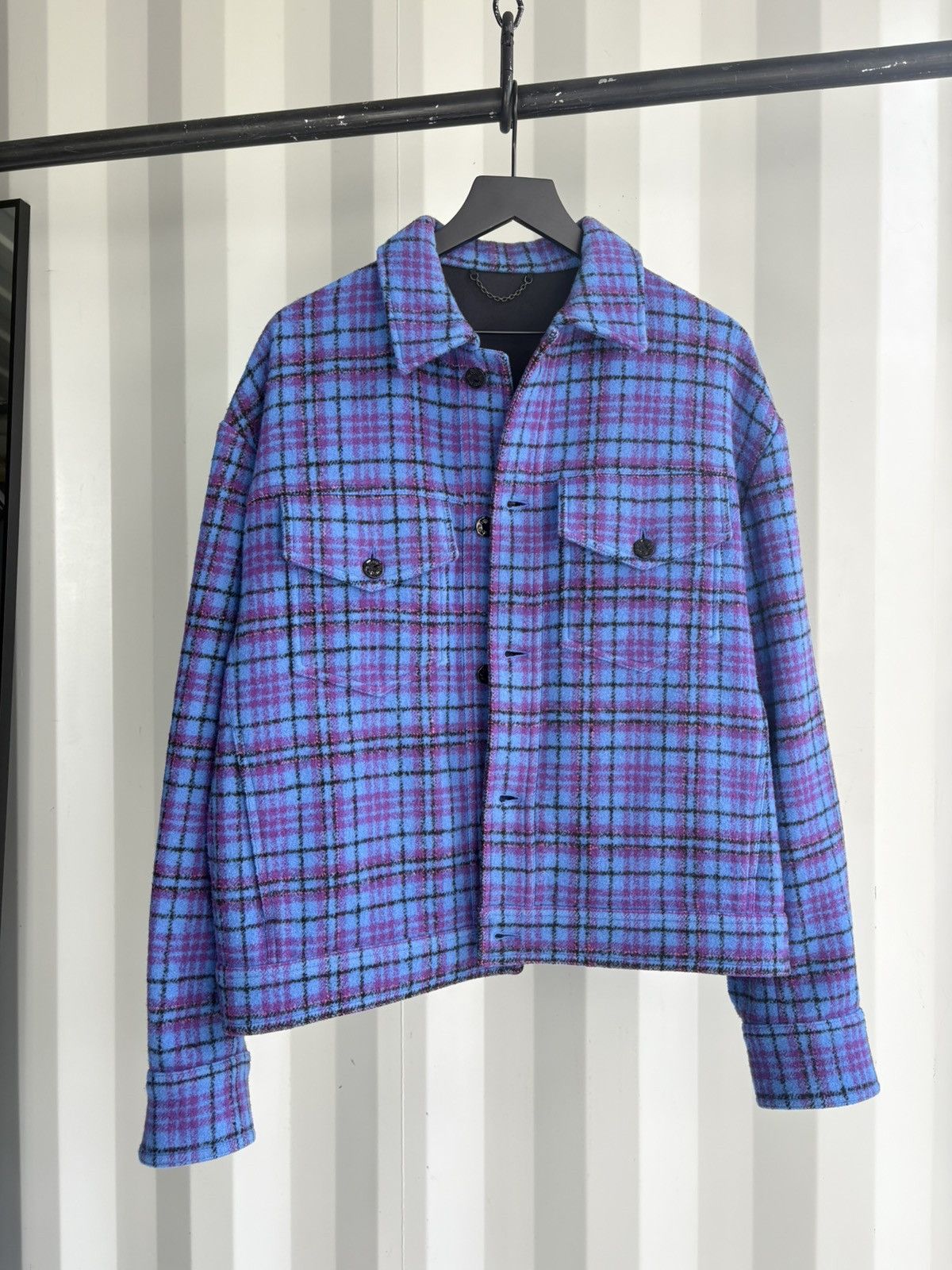 Louis Vuitton Oversize Blue Trucker Flannel Jacket Virgil Era Size US M / EU 48-50 / 2 - 1 Thumbnail