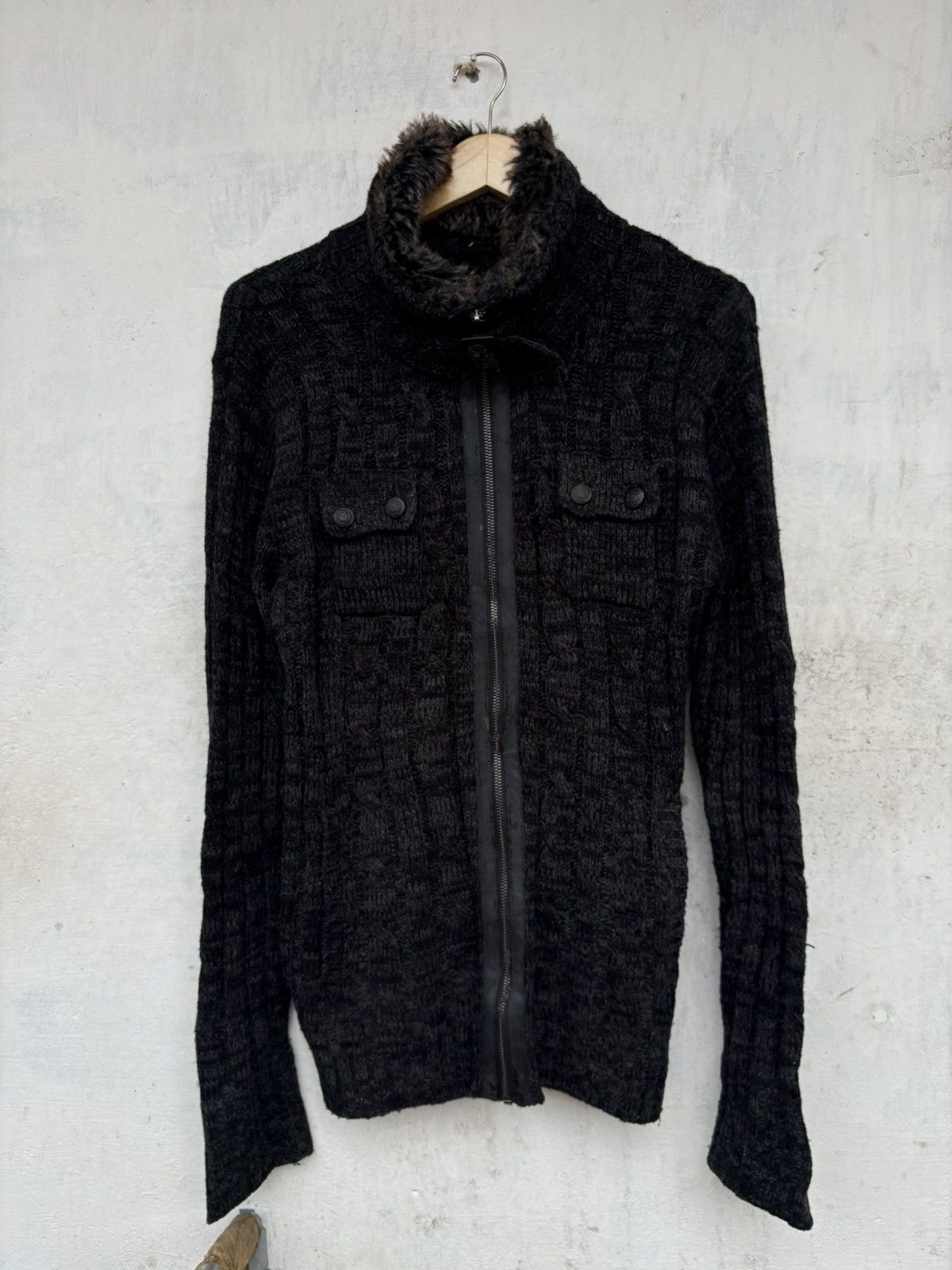 Japanese Brand Mossio Knitwear Fur Jacket Japanese Brand Size US M / EU 48-50 / 2 - 2 Thumbnail