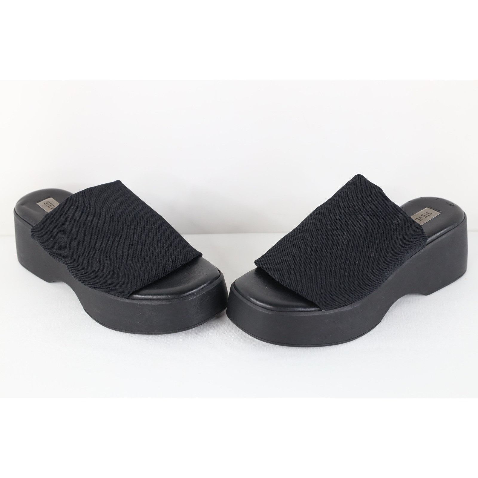 Steve Madden Vintage 90s Y2K Steve Madden Slinky Platform Sandals Black Size US 5.5 / IT 35.5 - 1 Thumbnail