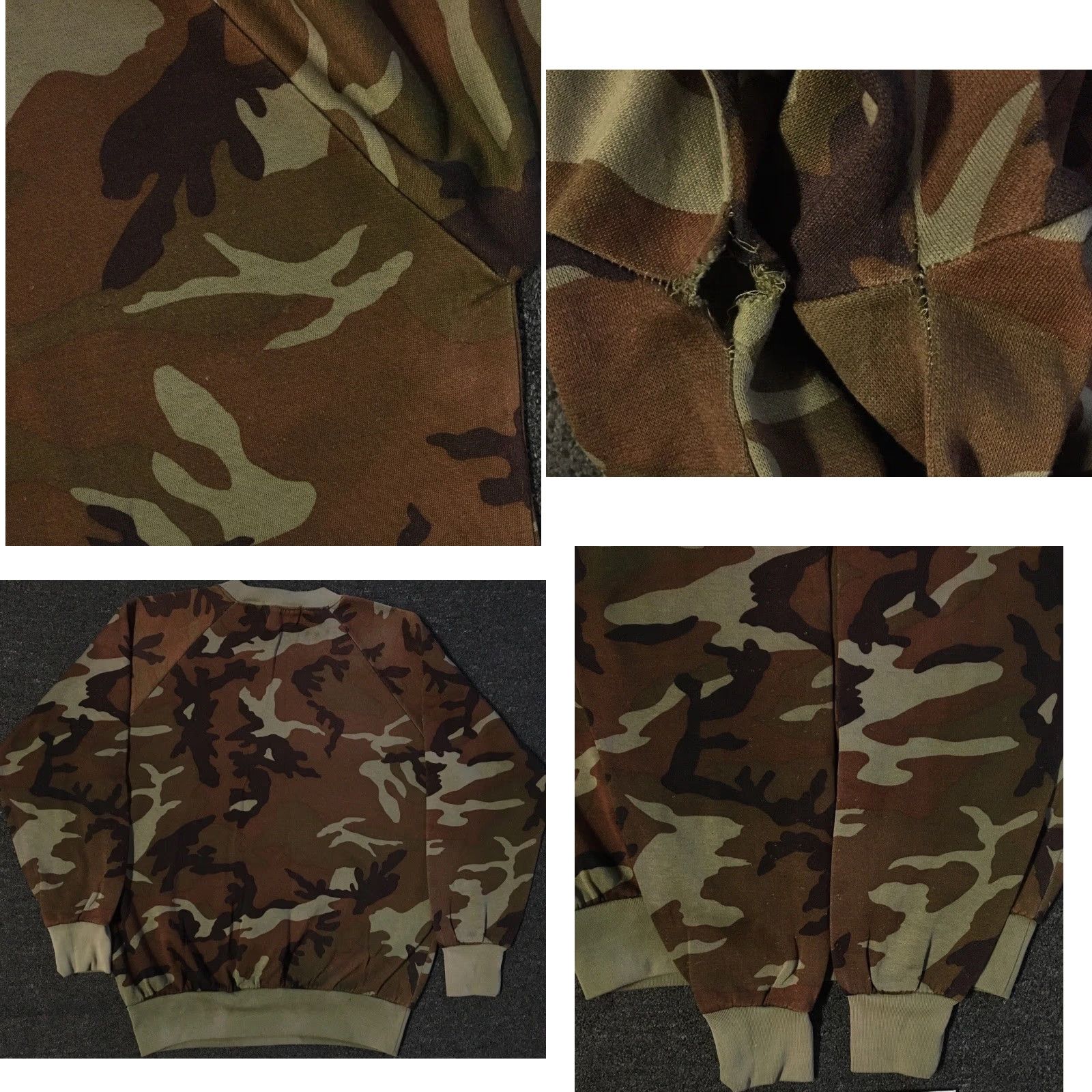 Vintage VINTAGE Duck Camo Hoodie M Brown 80s 90s Army Grunge Pullover Skate Distressed Sweatshirt Men Size M Size US M / EU 48-50 / 2 - 8 Thumbnail
