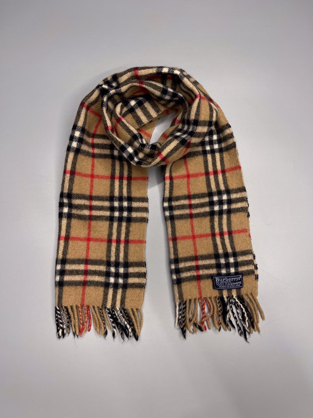 Burberry × Vintage Vintage Burberry Cashmere Scarf Nova Check Size ONE SIZE - 1 Thumbnail