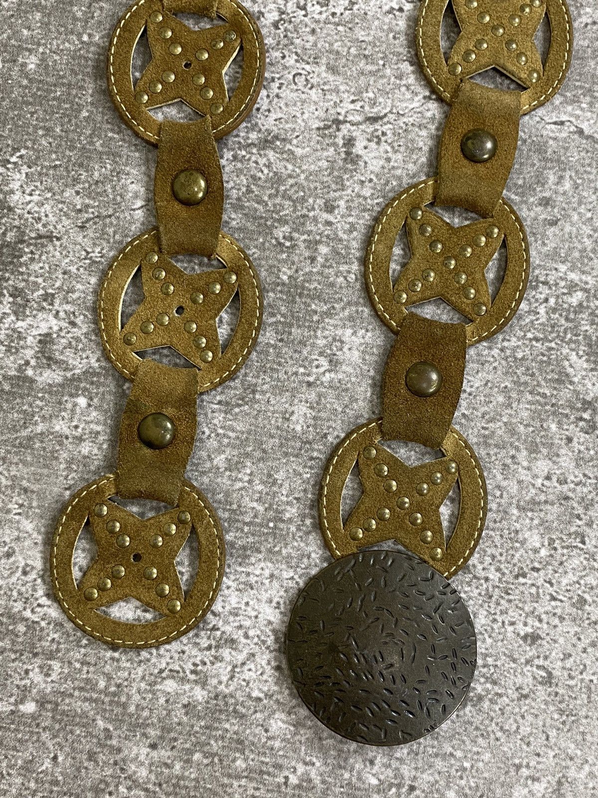 If Six Was Nine Y2K Suede stars leather belt Size ONE SIZE - 2 Thumbnail