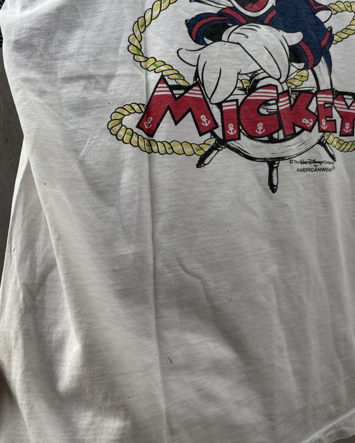 Disney Vintage 'Mickey Mouse' Ringer tee by Americanwear vkei Size US M / EU 48-50 / 2 - 7 Thumbnail