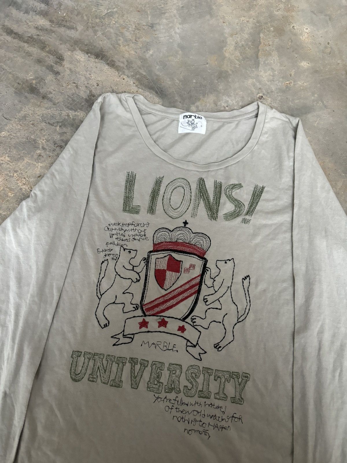 Hysteric Glamour Y2k Marble Lions University ifsixwasnine style Longsleeve Size US XL / EU 56 / 4 - 2 Thumbnail