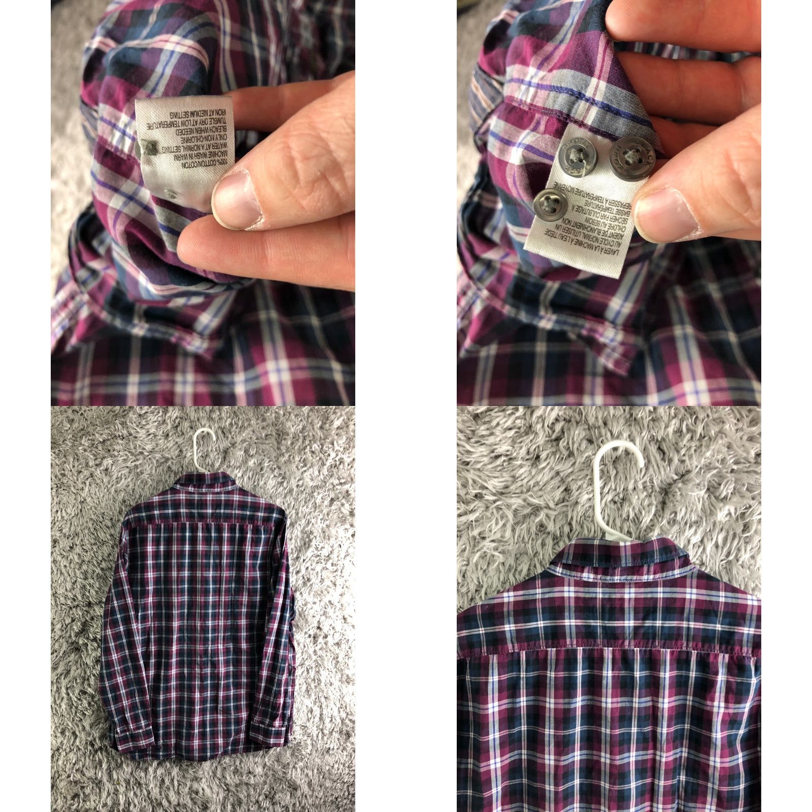 Vintage Black Brown 1826 Shirt Plaid Button-Down Long Sleeve Mens Large Red Collared Shirt Size US L / EU 52-54 / 3 - 8 Thumbnail