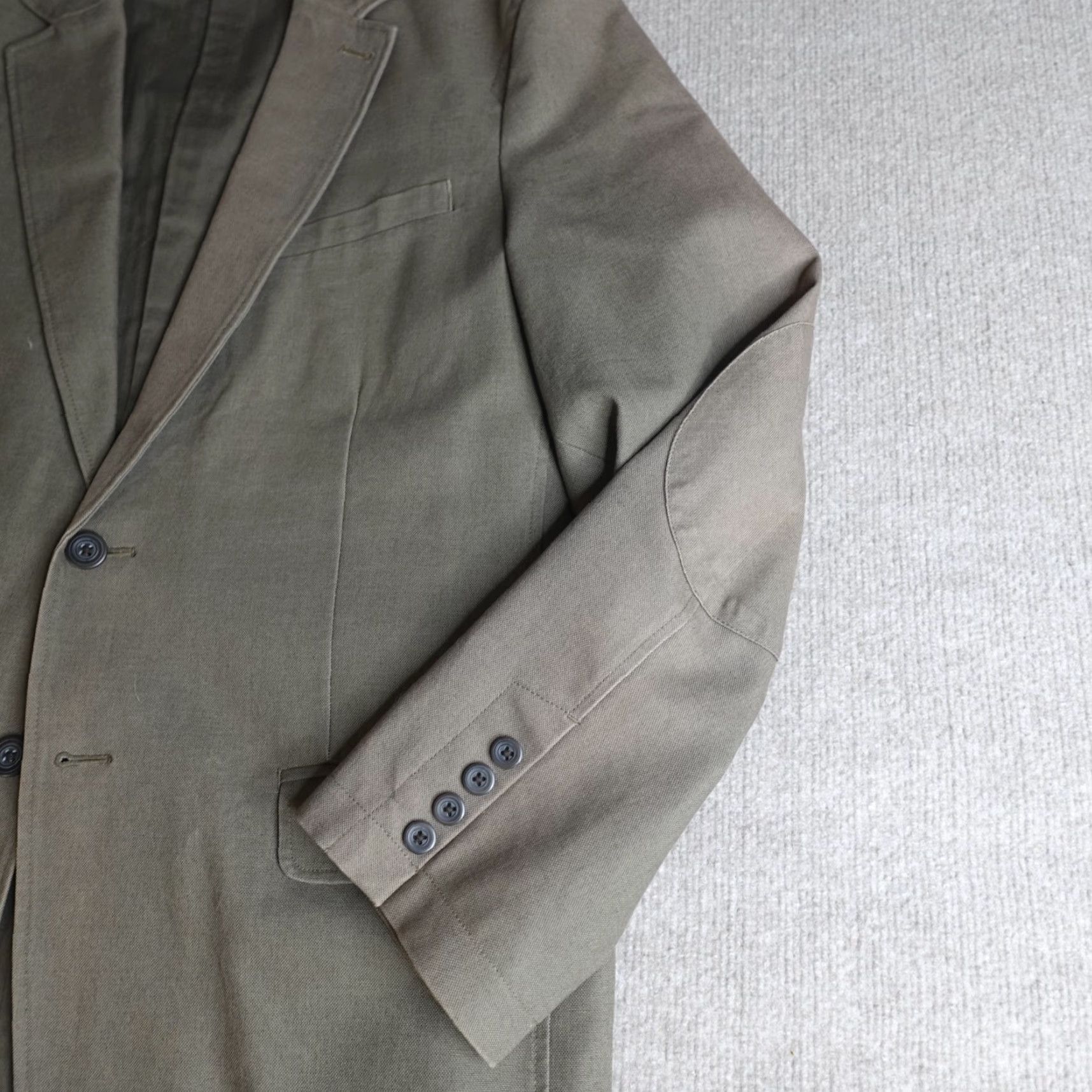 Vintage L.L. Bean Sport Coat 48 Tall Brown Canvas 100% Cotton Safari NEW READ Men Blazer Jacket Coat Notch Lapel Two-Button Long Treated Sun Fade Vintage No Size 48R - 2 Thumbnail