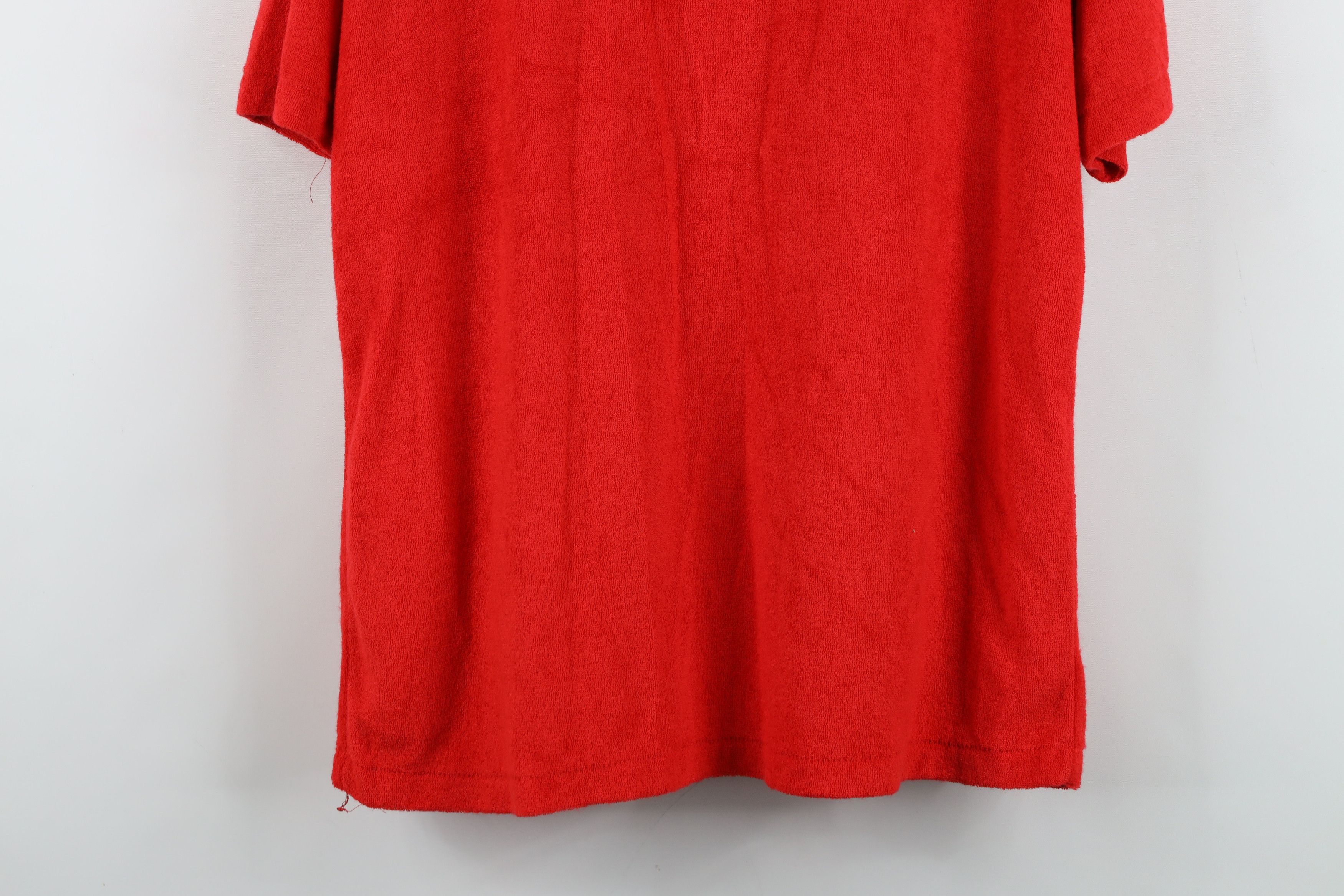 Vintage Vintage 70s Streetwear Cloth Collared Polo Shirt Red USA Size US L / EU 52-54 / 3 - 14 Thumbnail