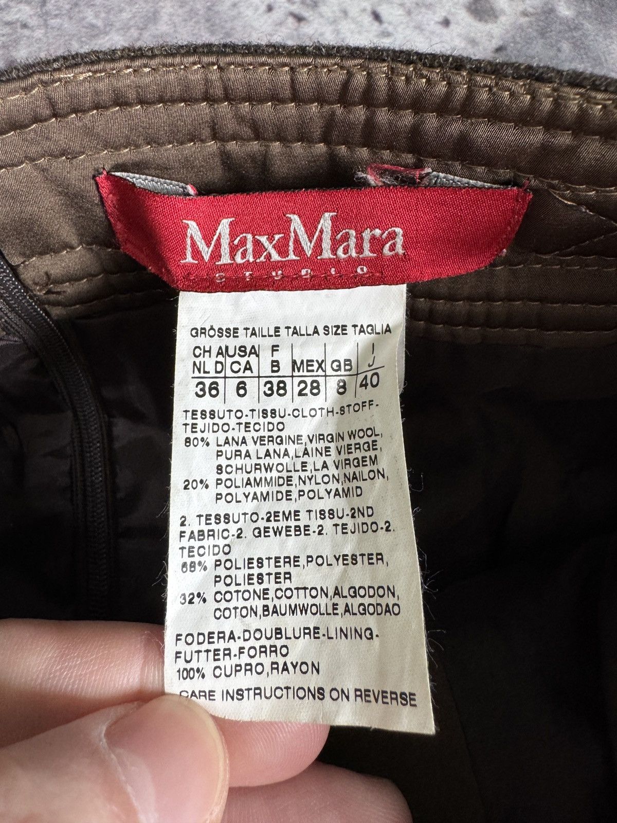 Max Mara Max Mara Wool Wrap Skirt Womens Brown Size Usa 6 Size 28" / US 6 / IT 42 - 9 Thumbnail